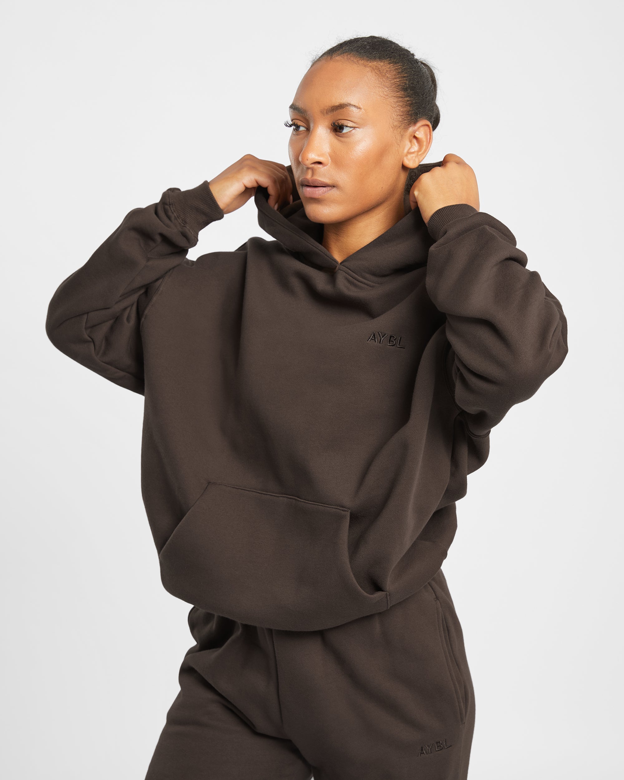 Premium Oversized Hoodie - Coffee Brown