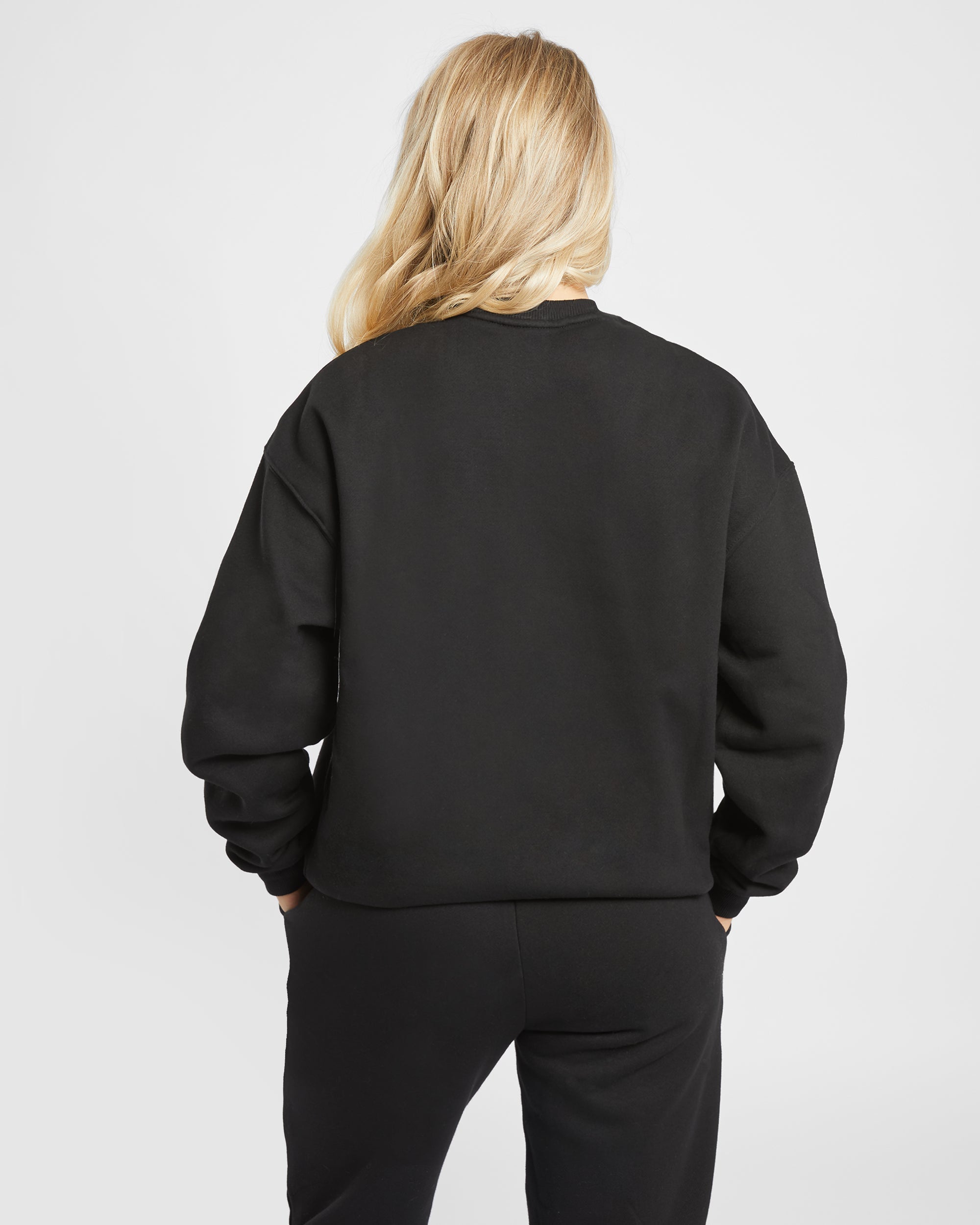 Premium-Sweatshirt in Übergröße – Schwarz