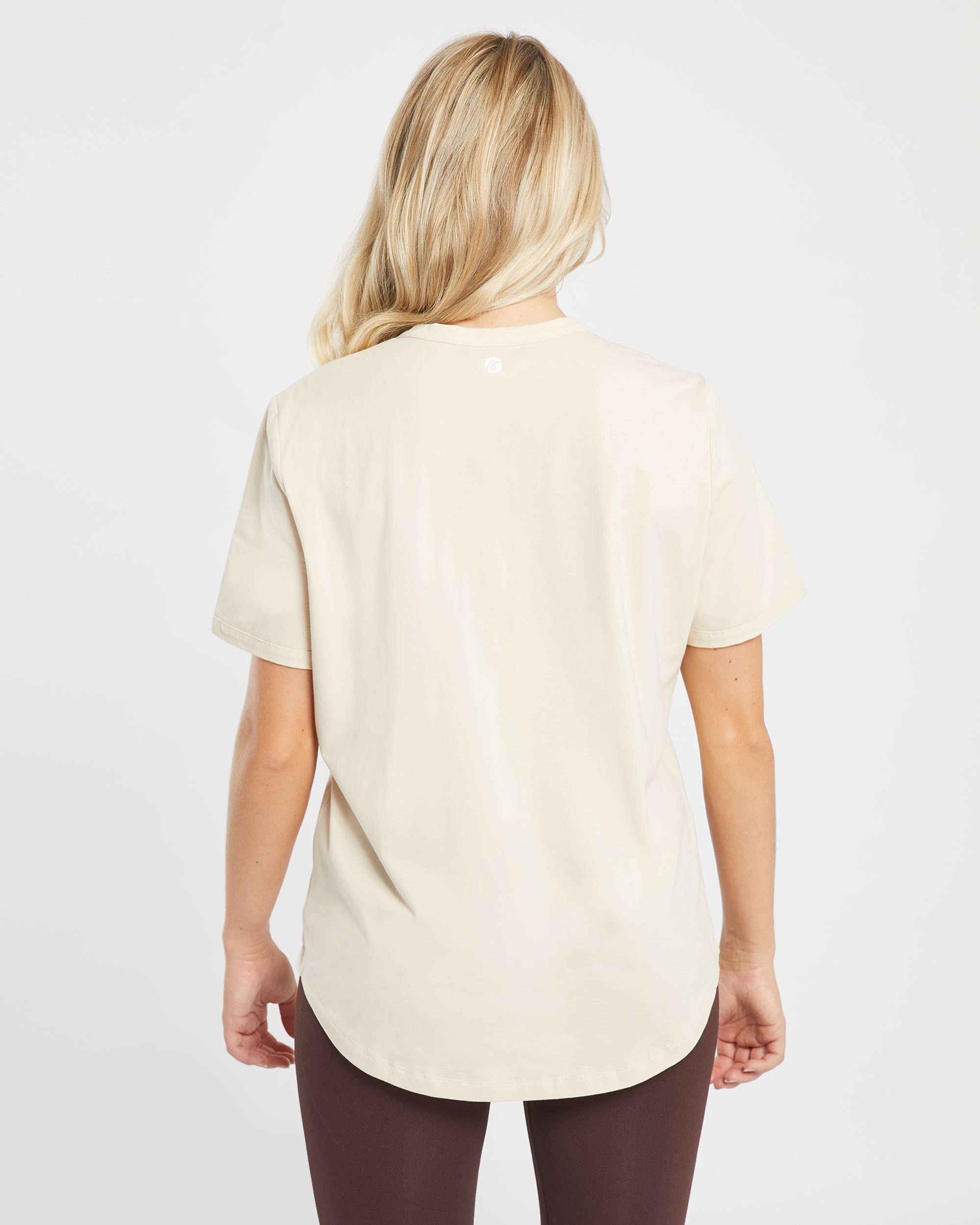 Lässiges Alltags-T-Shirt – Creme