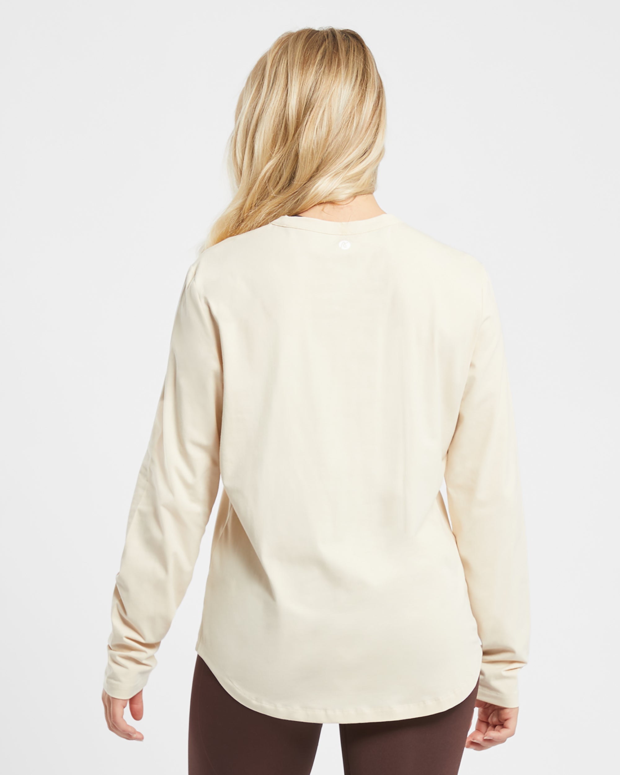 Everyday Relaxed Langarm-T-Shirt – Creme