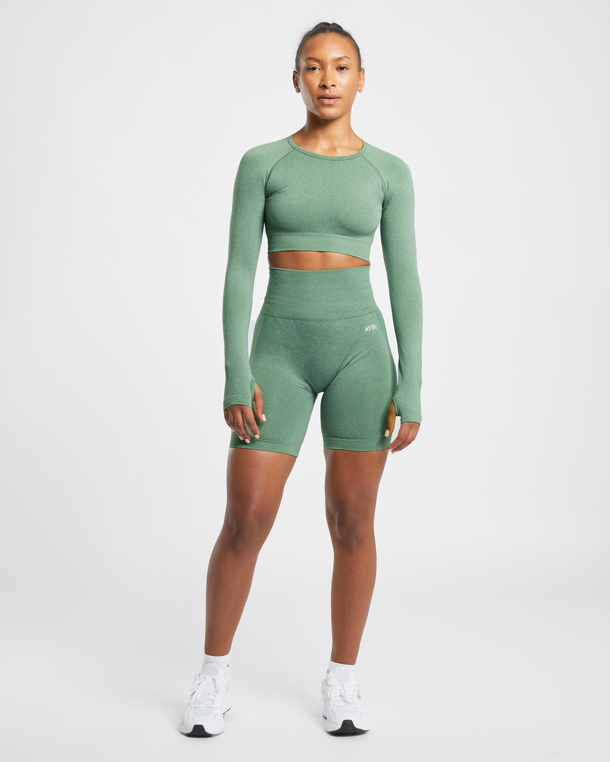 Short de cyclisme sans couture Empower - Olive Marl