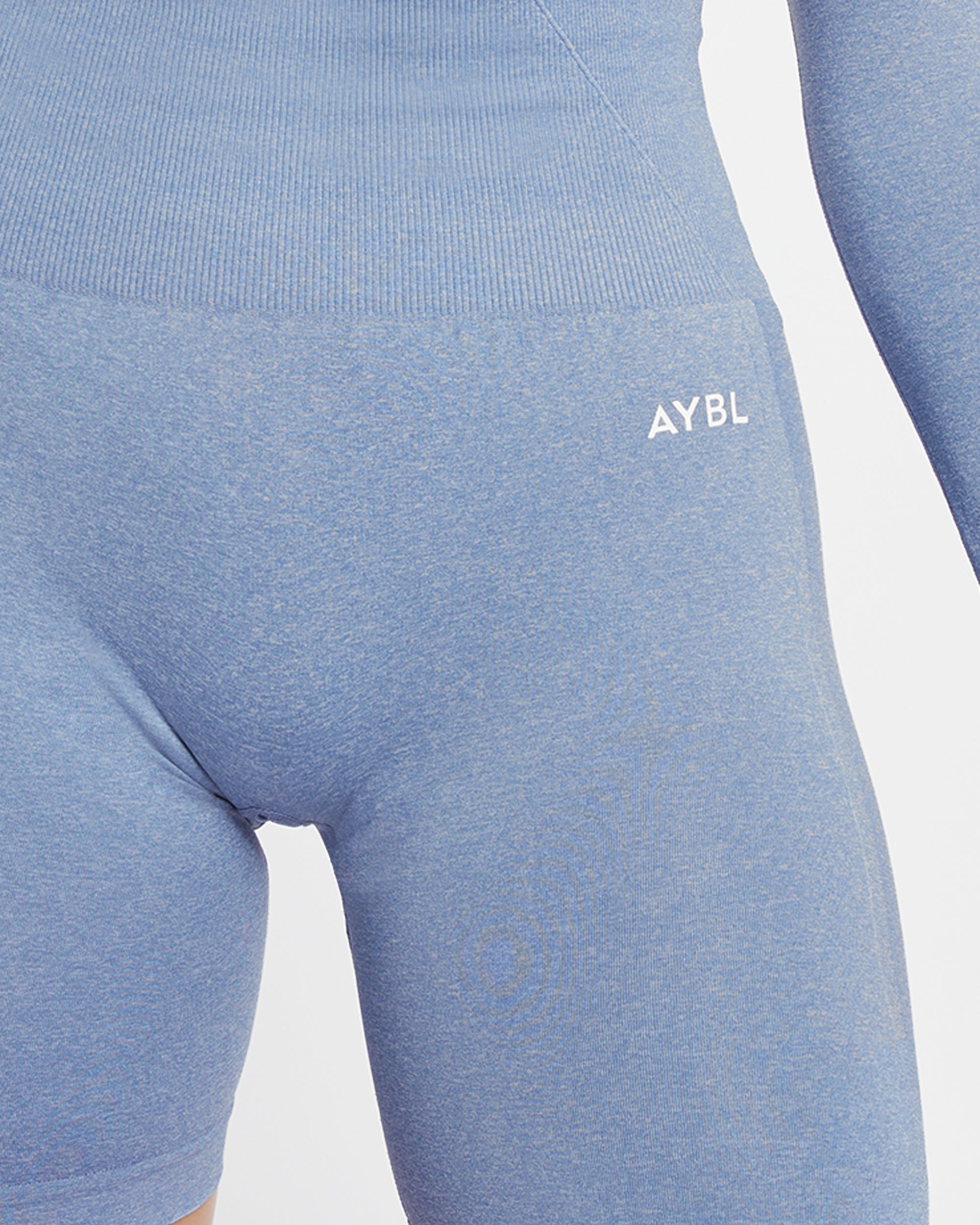 Short de cyclisme sans couture Empower - Bleu Chiné