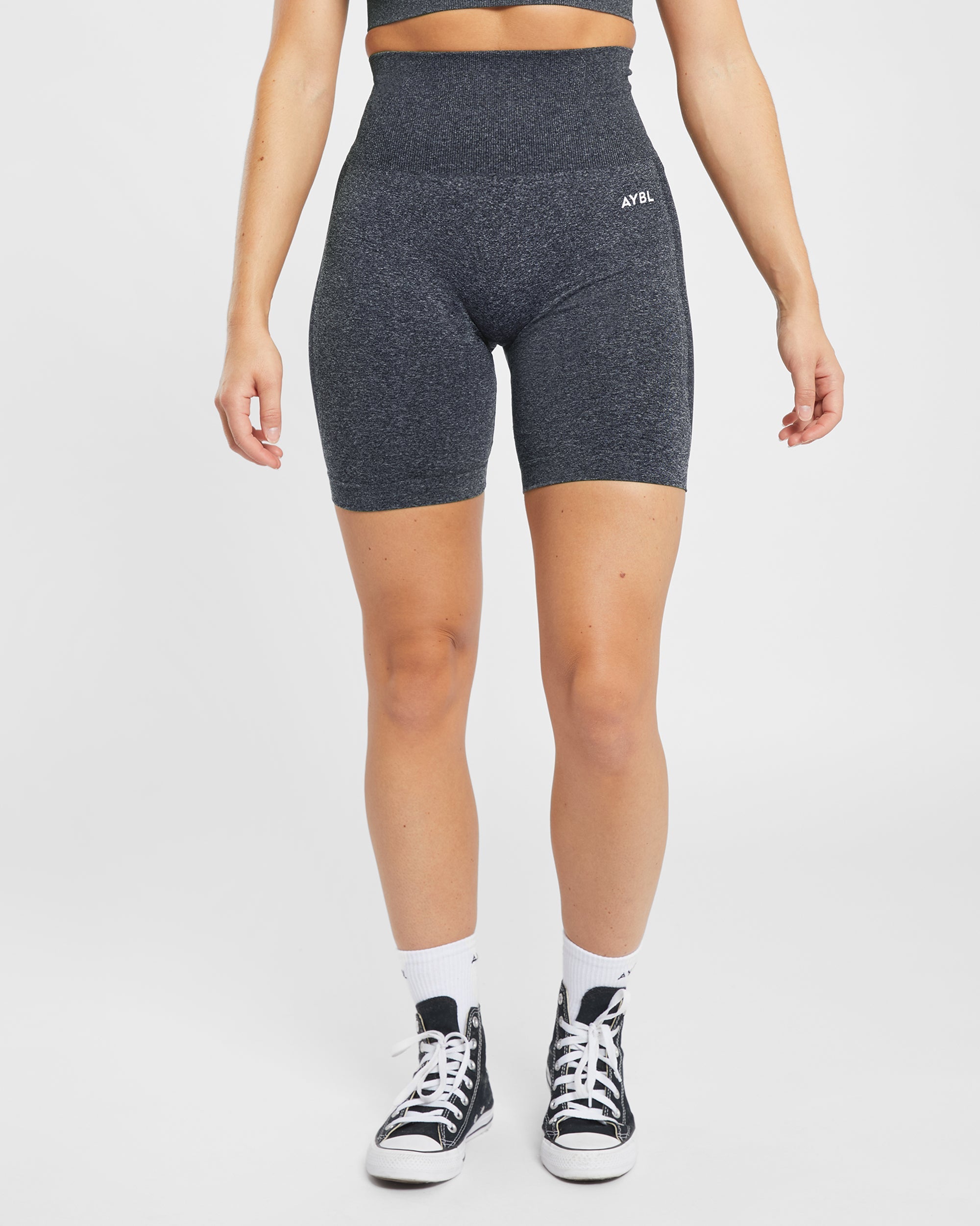 Short de cyclisme sans couture Empower - Black Marl