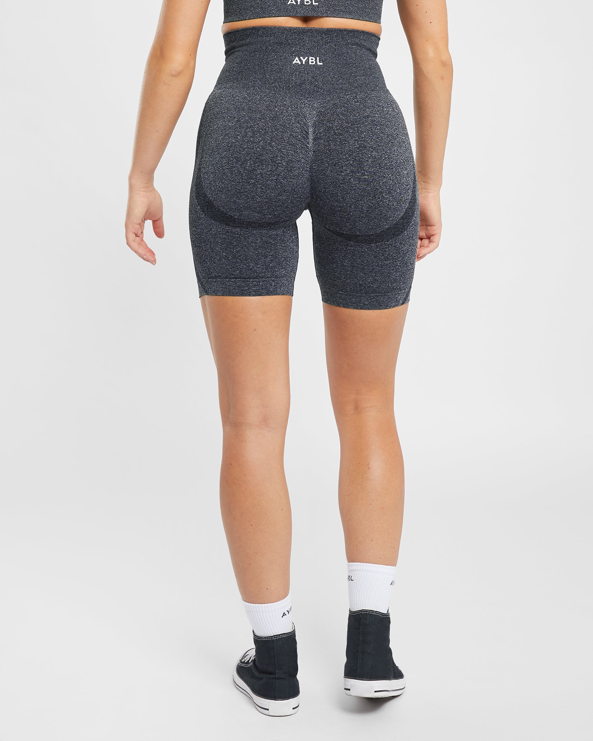 Short de cyclisme sans couture Empower - Black Marl