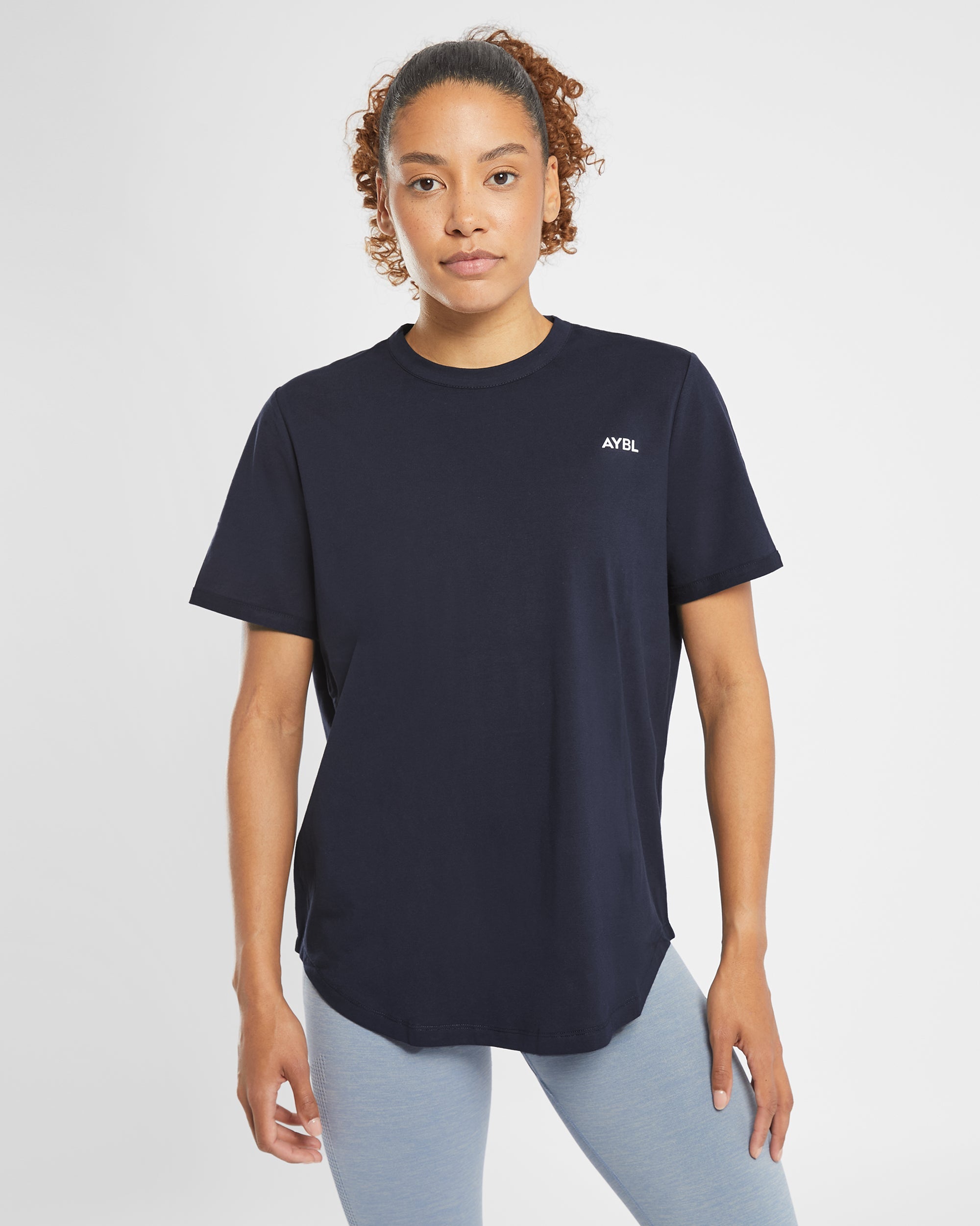 Lässiges Alltags-T-Shirt – Marineblau