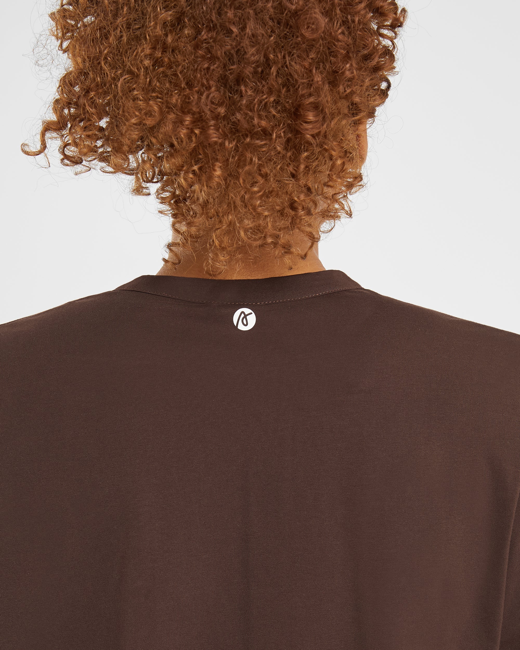 T shirt décontracté à manches longues au quotidien - Marron cacao