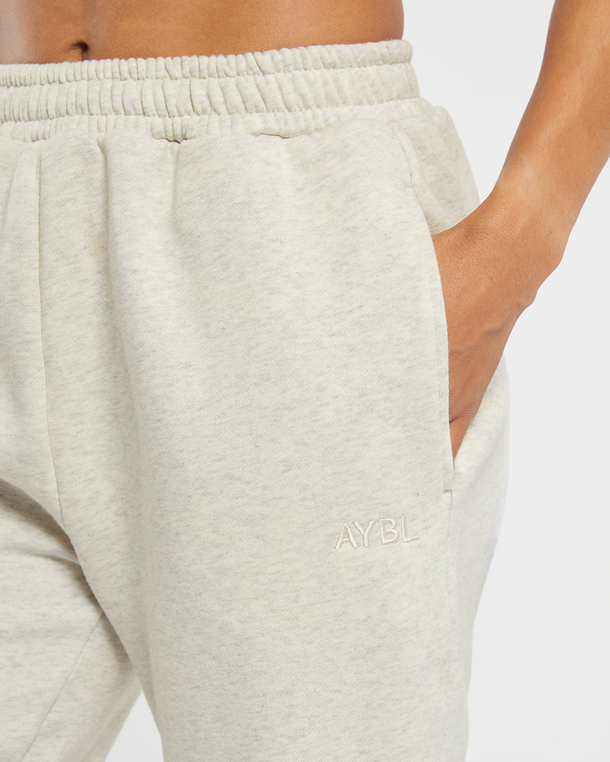 Premium Oversized Joggers - Beige Marl