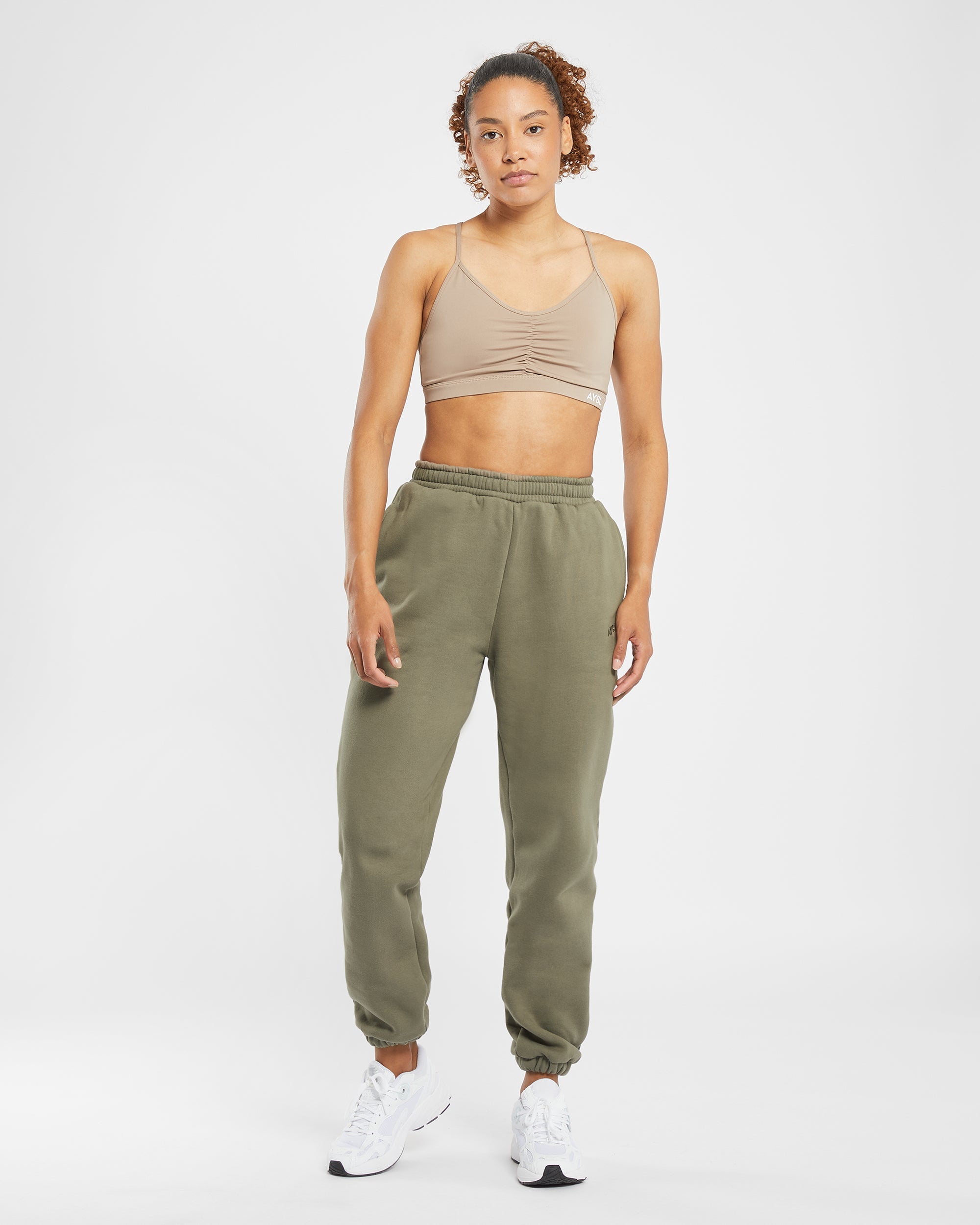 Pantalon de jogging surdimensionné Premium - Olive sombre