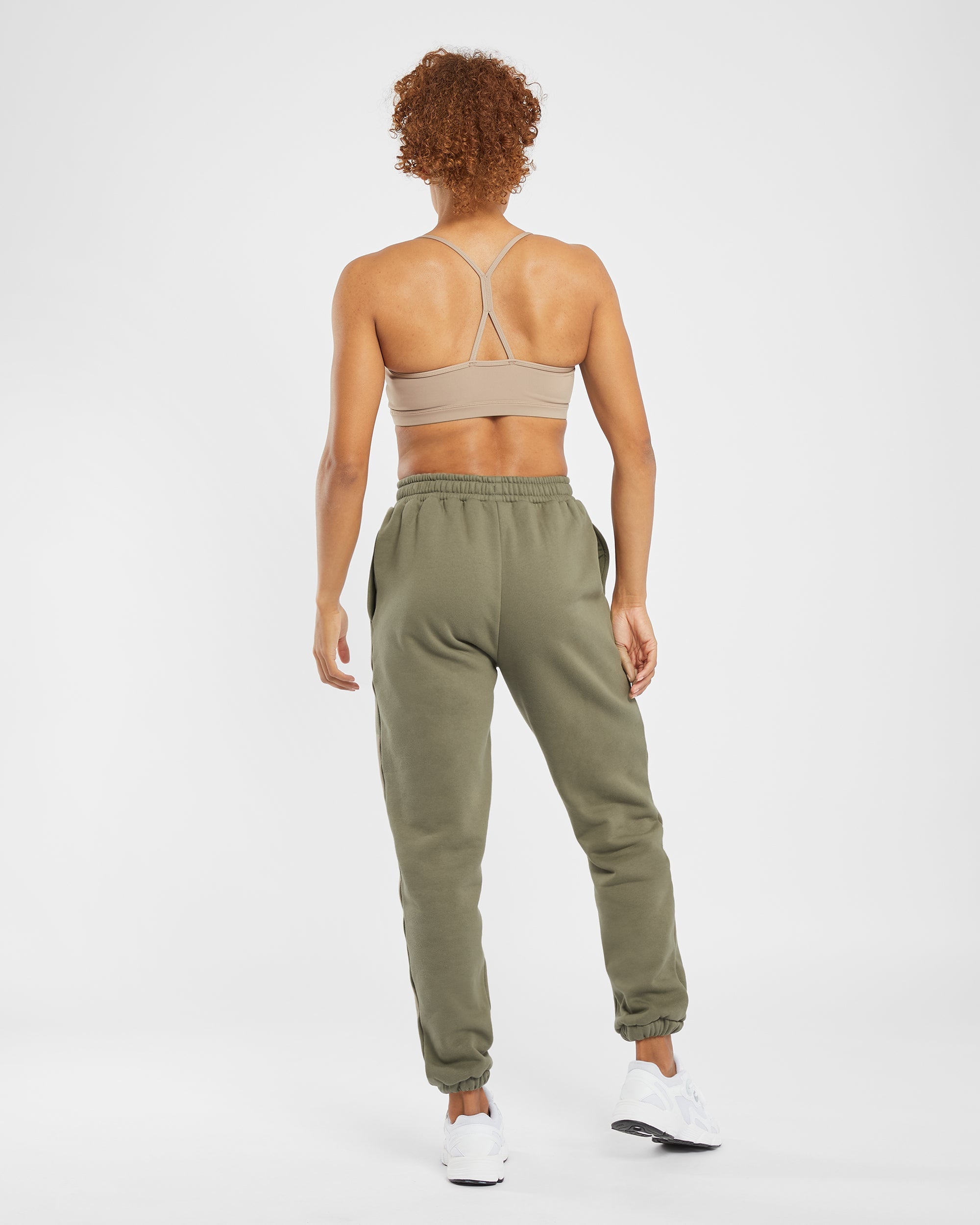 Premium-Jogginghose in Übergröße – Dusky Olive