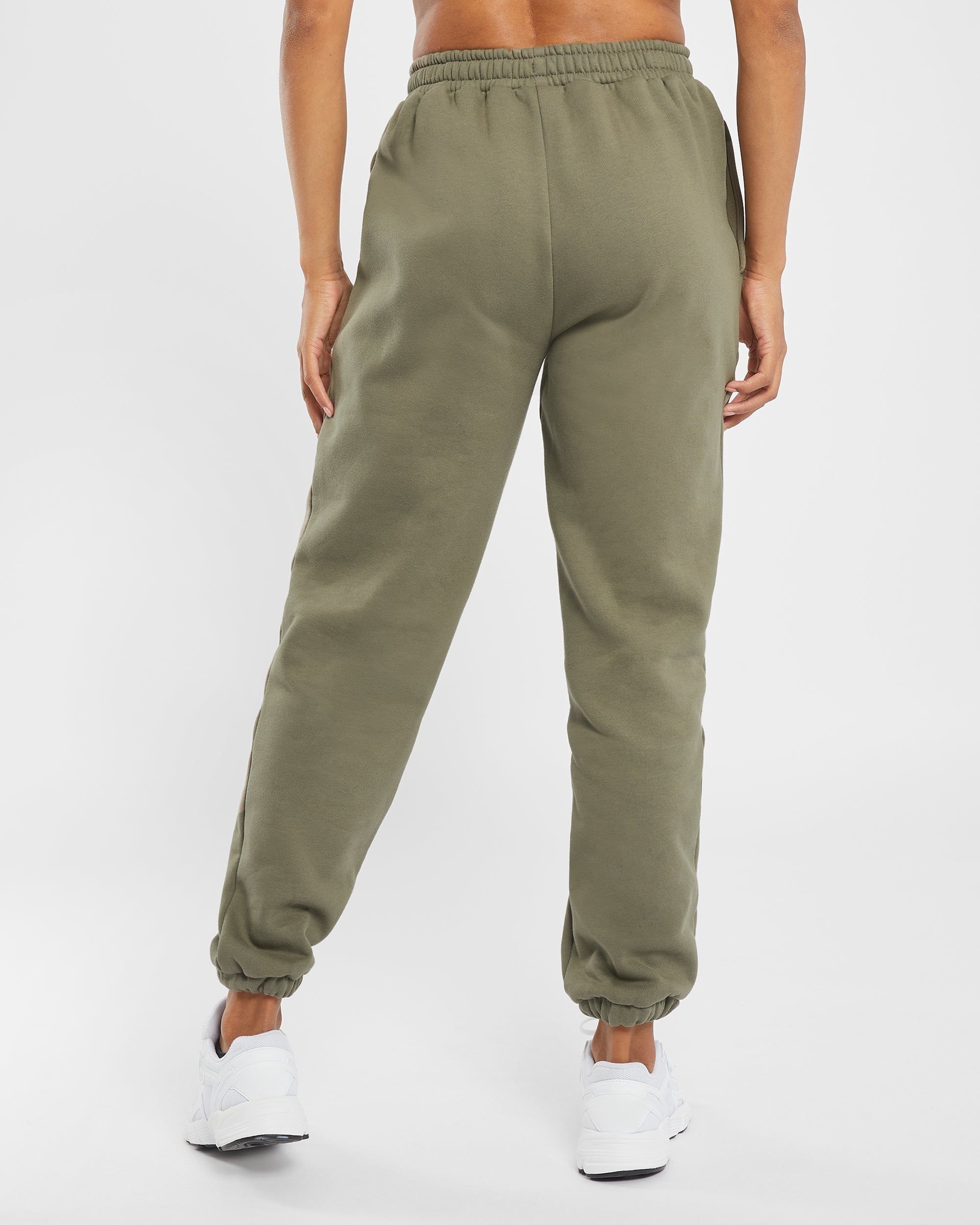 Premium-Jogginghose in Übergröße – Dusky Olive