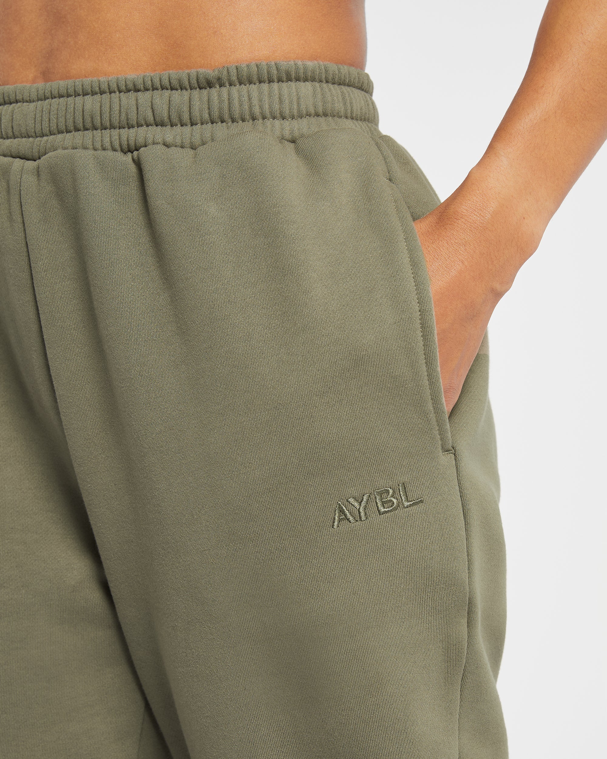 Pantalon de jogging surdimensionné Premium - Olive sombre