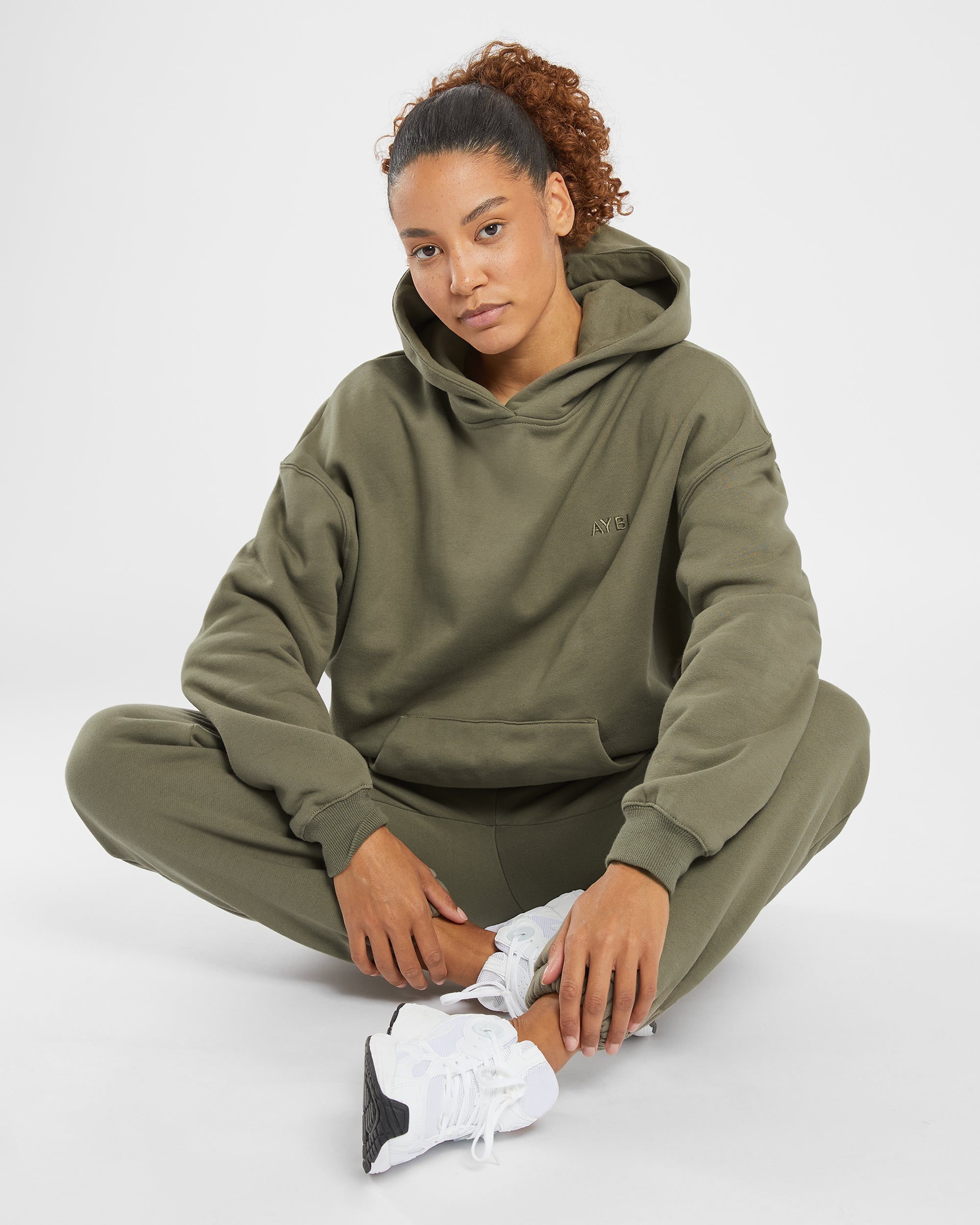 Premium Oversized Joggers - Dusky Olive