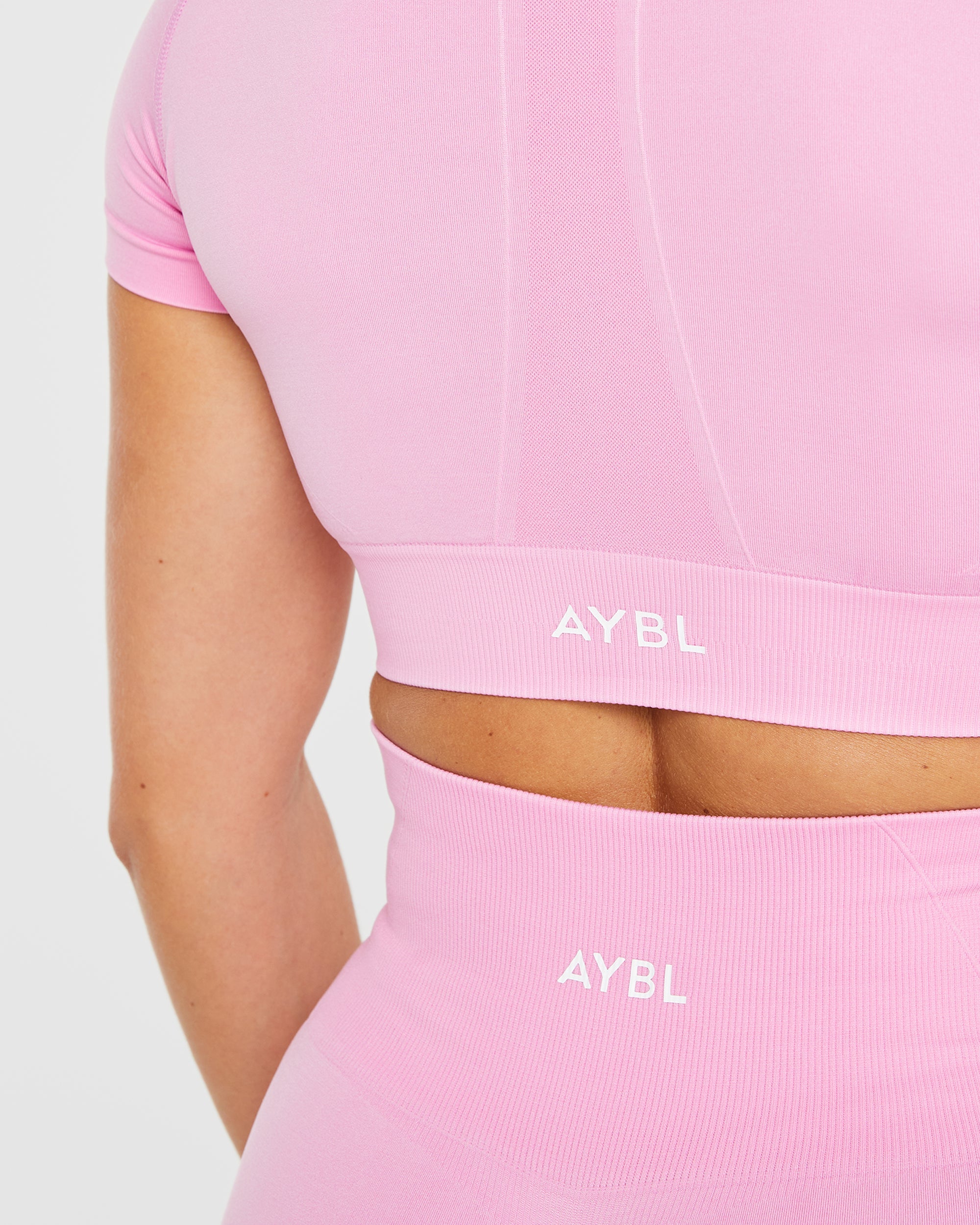 Empower Nahtloses Crop-Top – Babyrosa