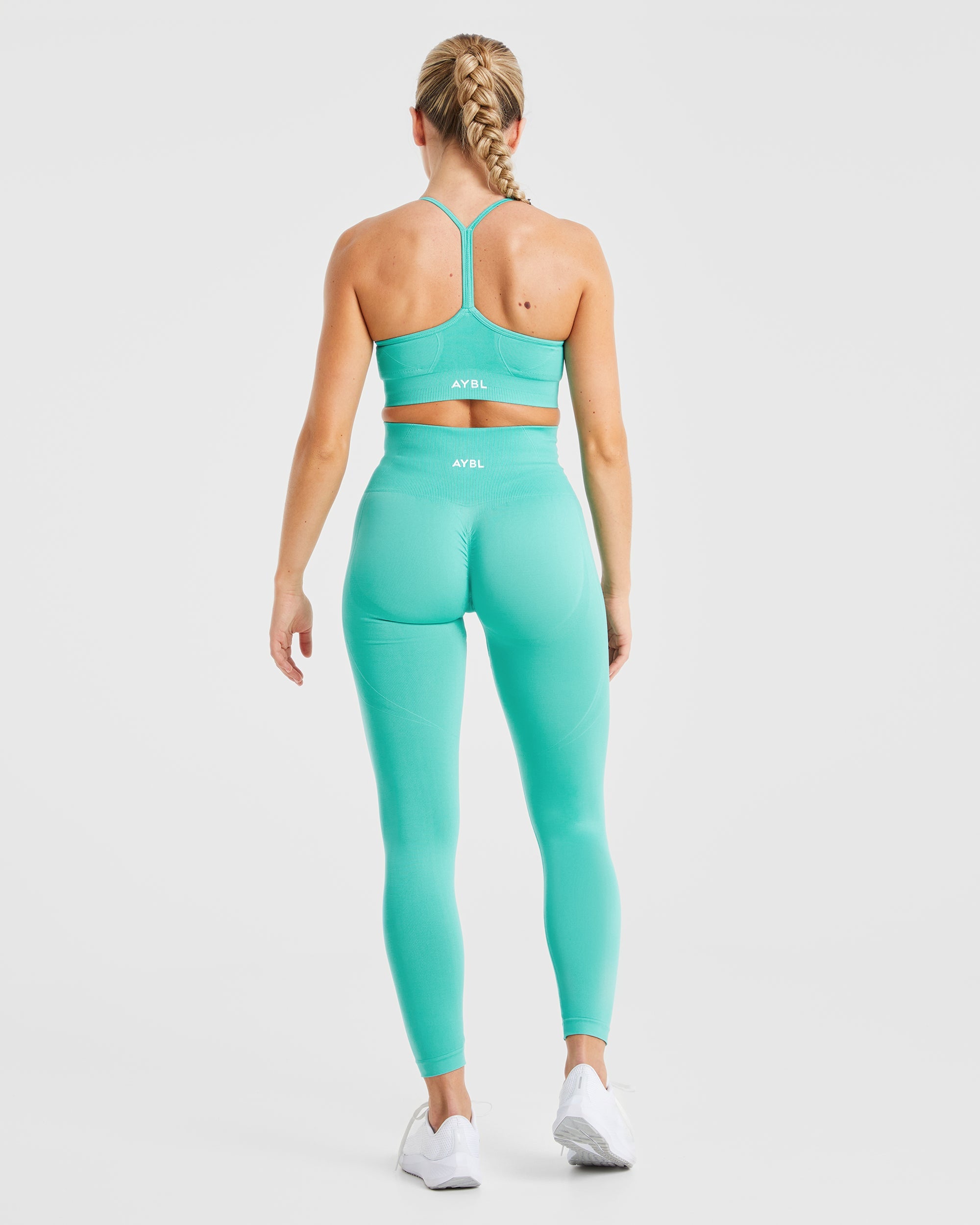 Nahtlose Leggings „Empower“ – Jadegrün