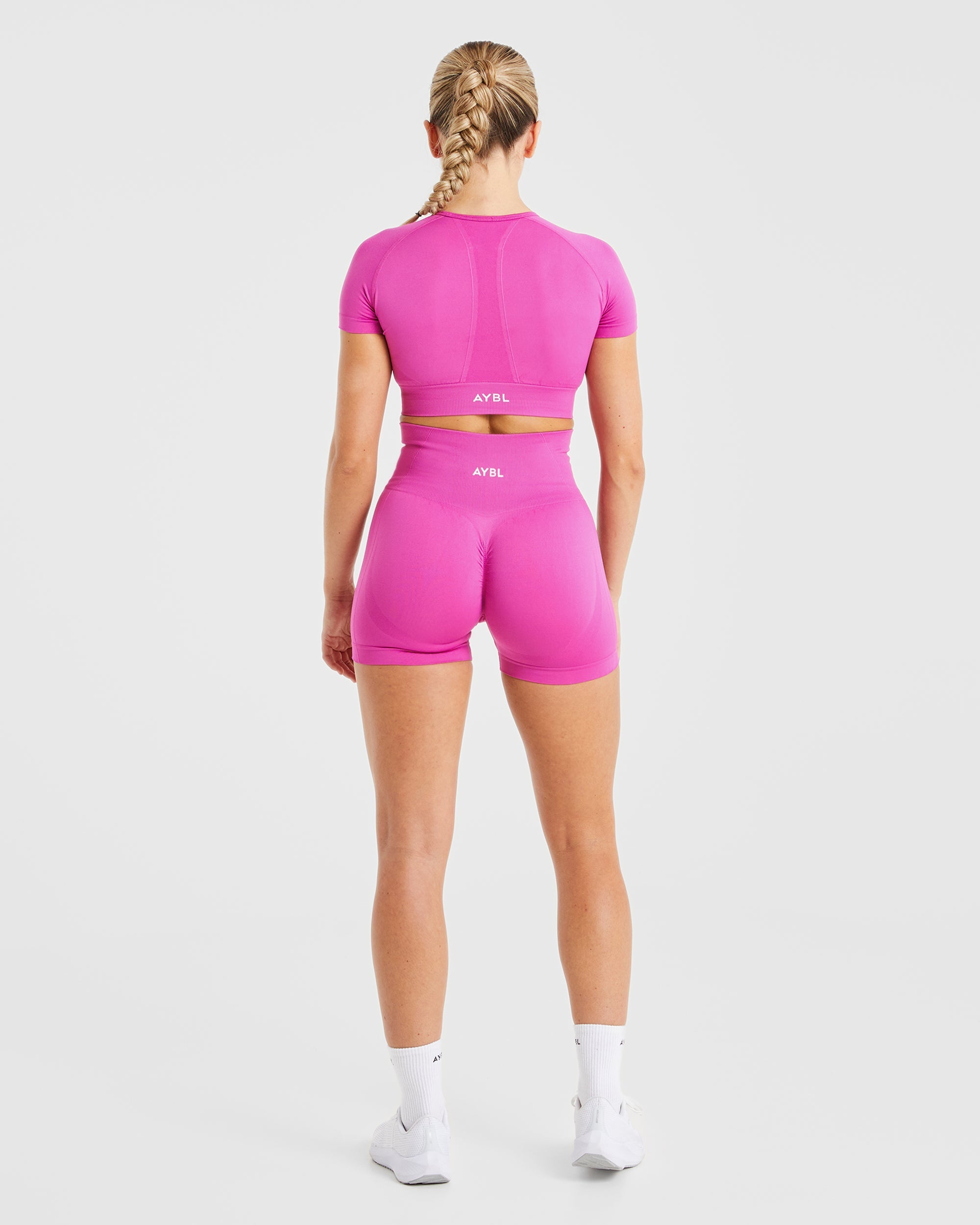 Nahtlose Empower-Shorts – Magenta