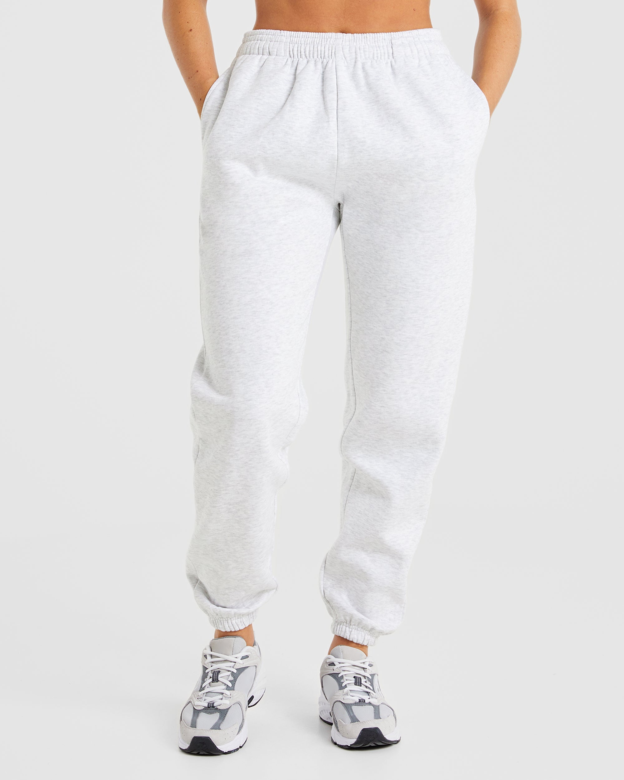 Pantalon de jogging oversize Premium - Gris chiné