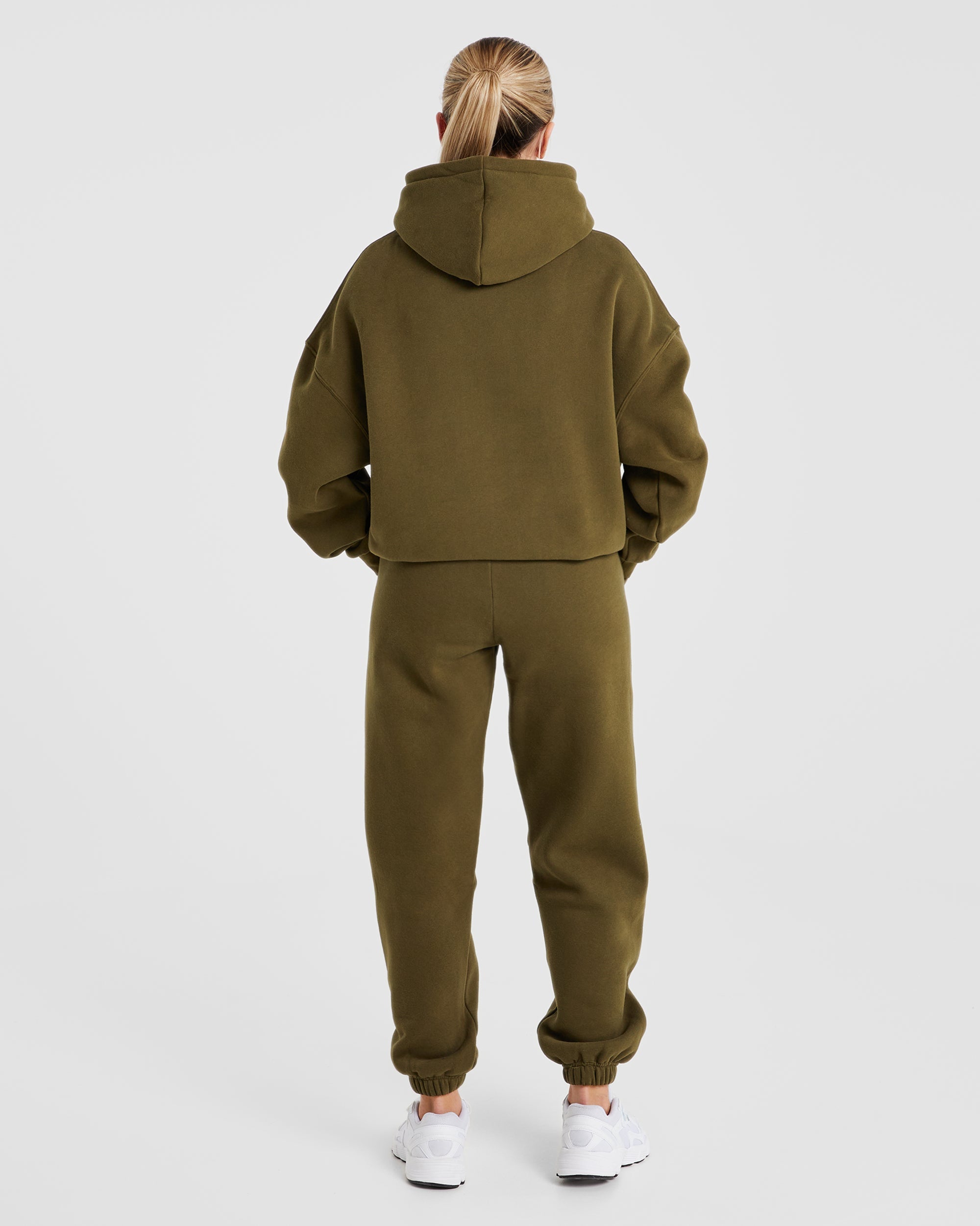 Übergroße Varsity-Jogginghose – Khaki