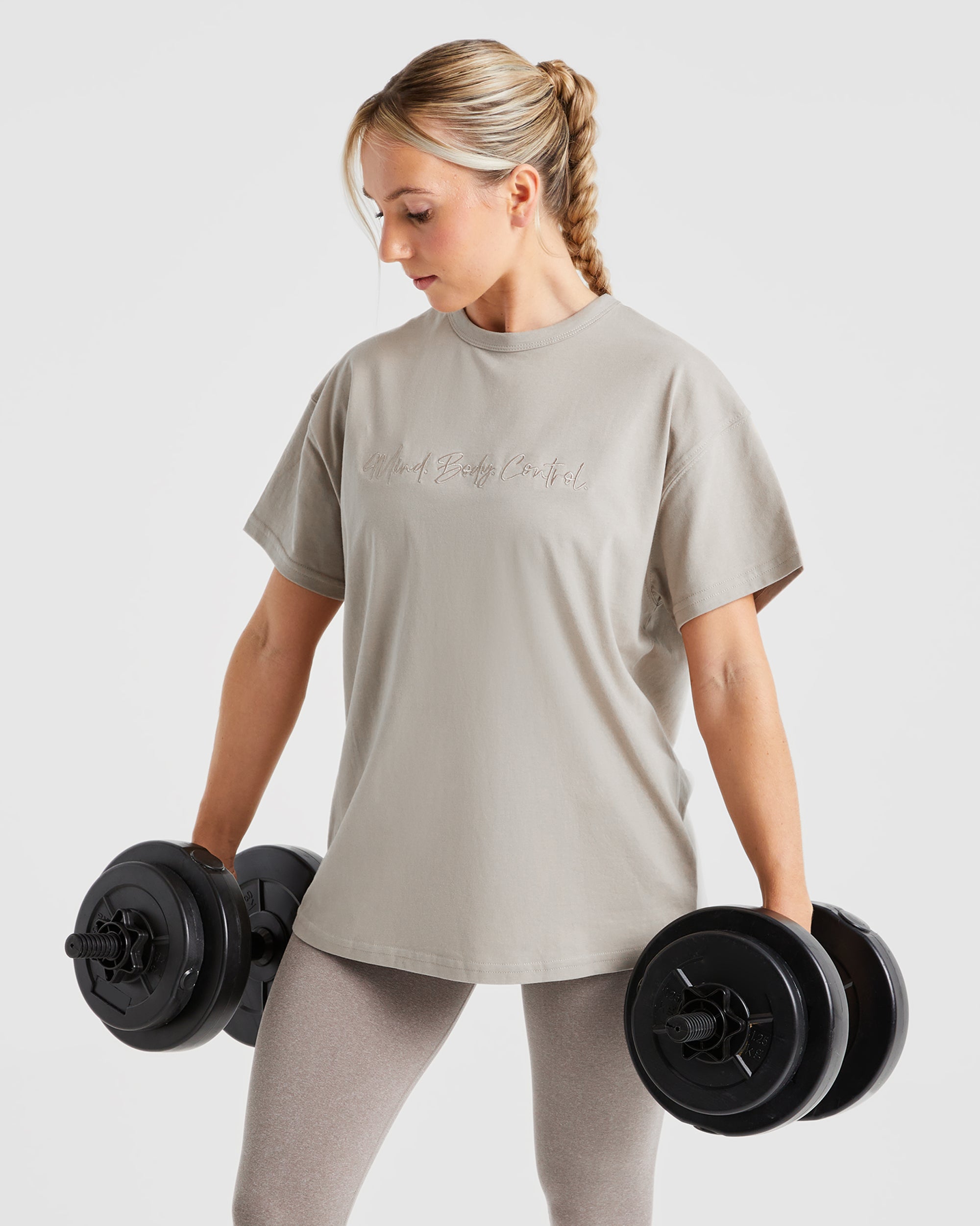 T shirt surdimensionné Mind Body Control - Chêne muet