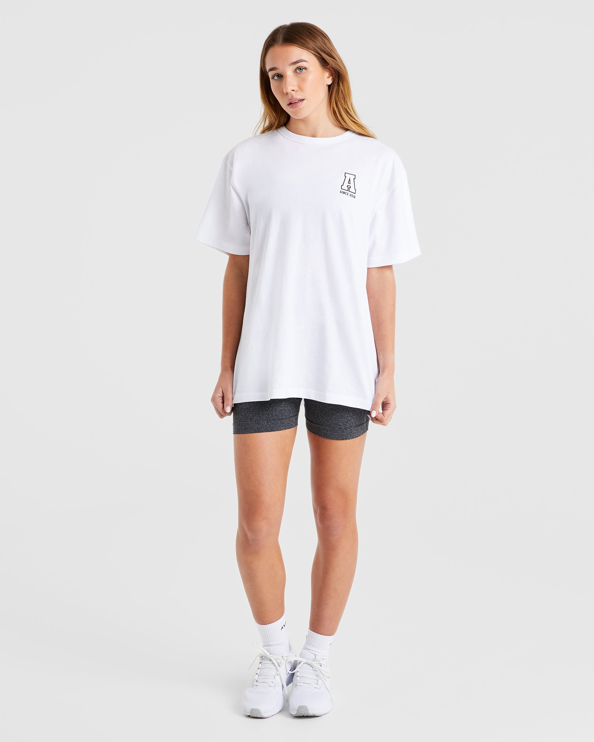 T shirt Varsity Statement - Blanc