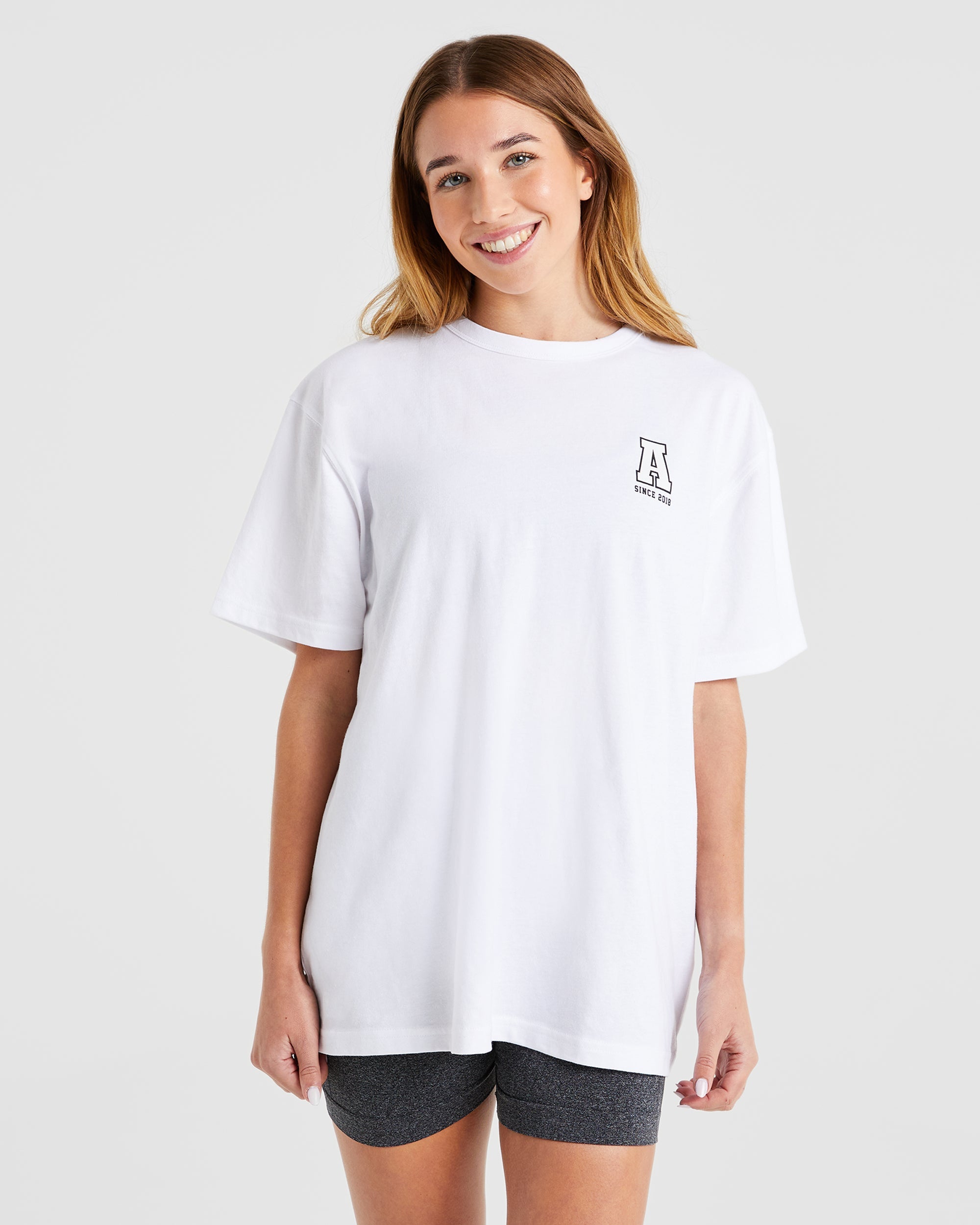 T shirt Varsity Statement - Blanc