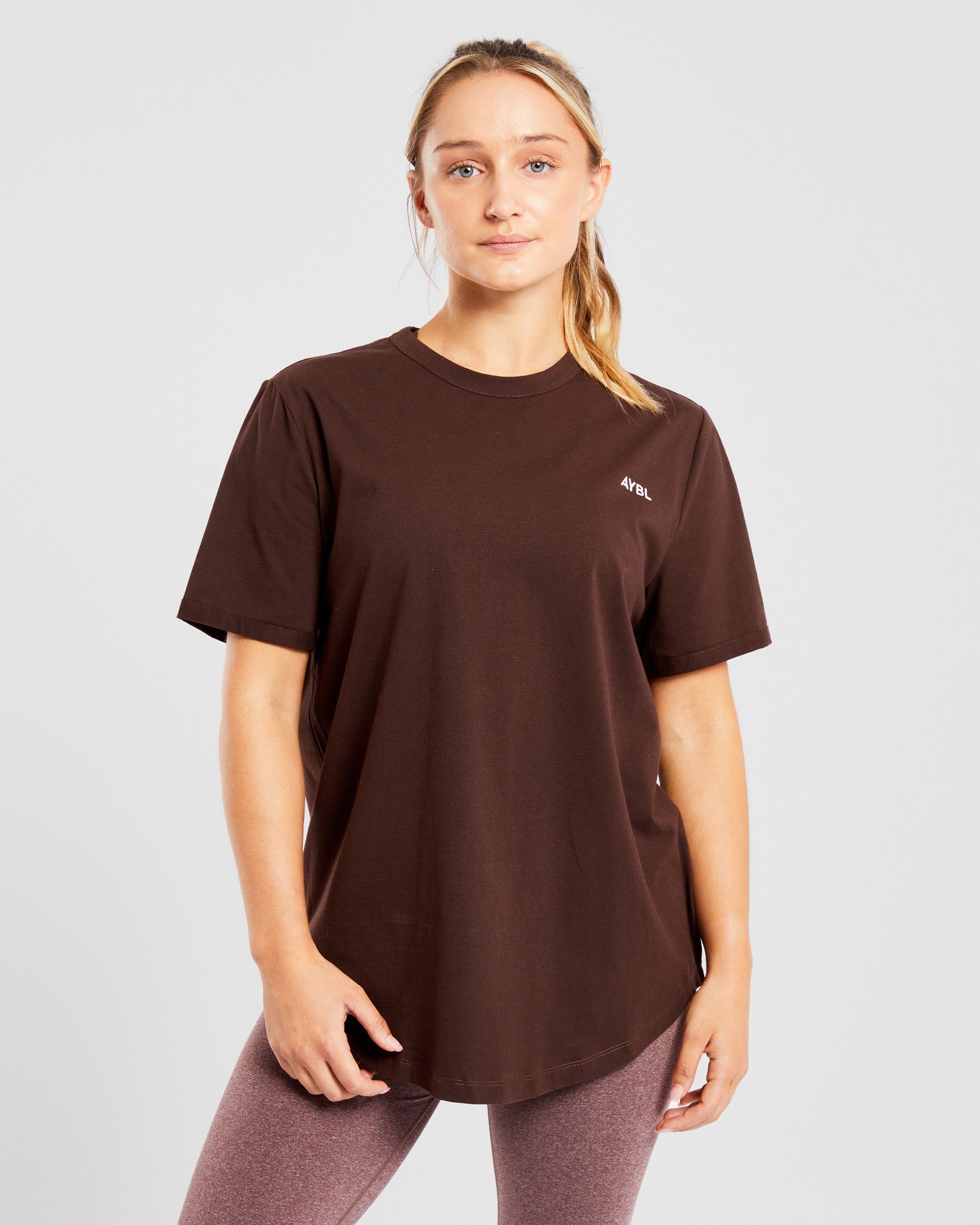 T shirt décontracté au quotidien - Marron cacao