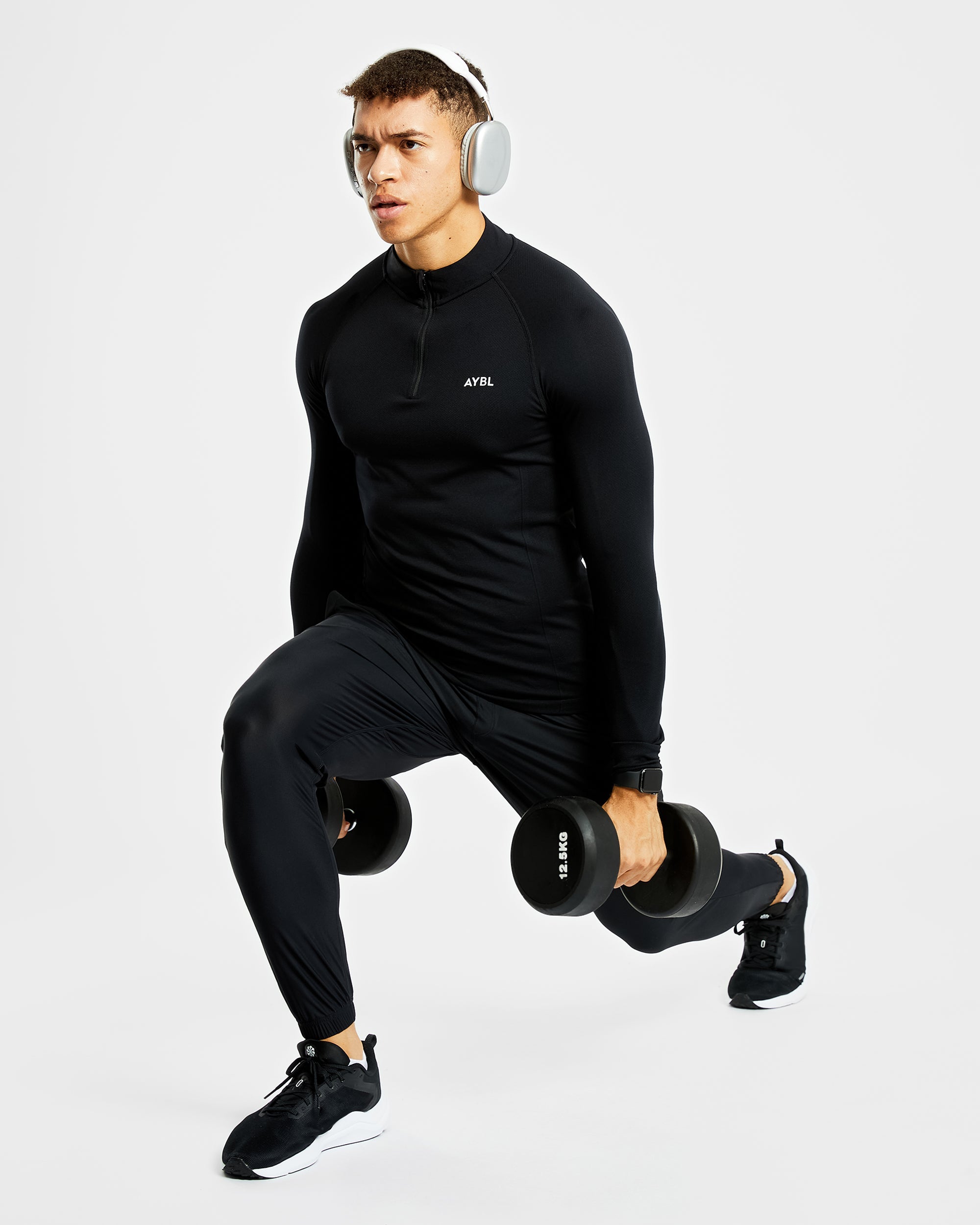 Pull Essential Seamless 1/4 Zip - Noir