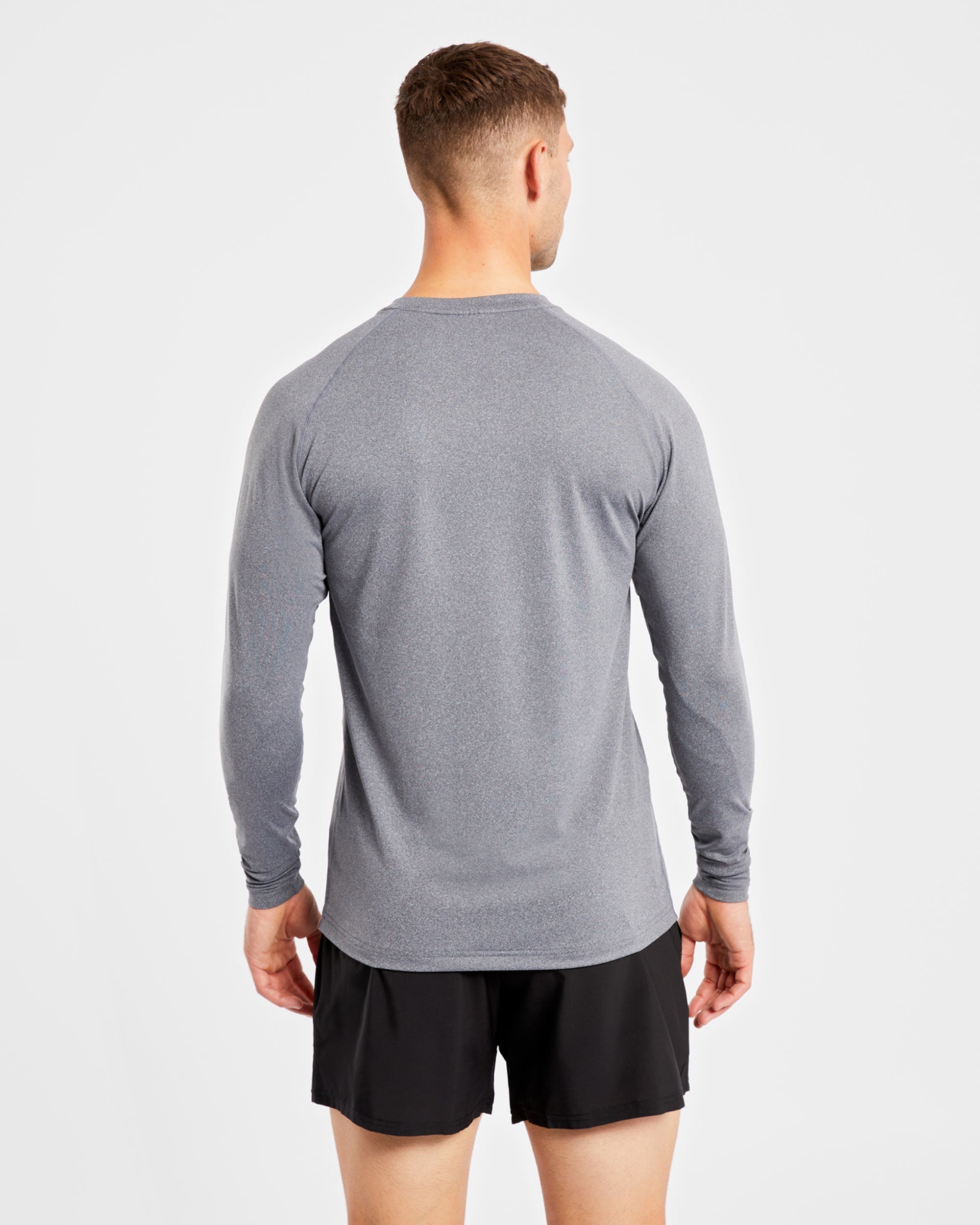 Essential Long Sleeve T Shirt - Grey Marl