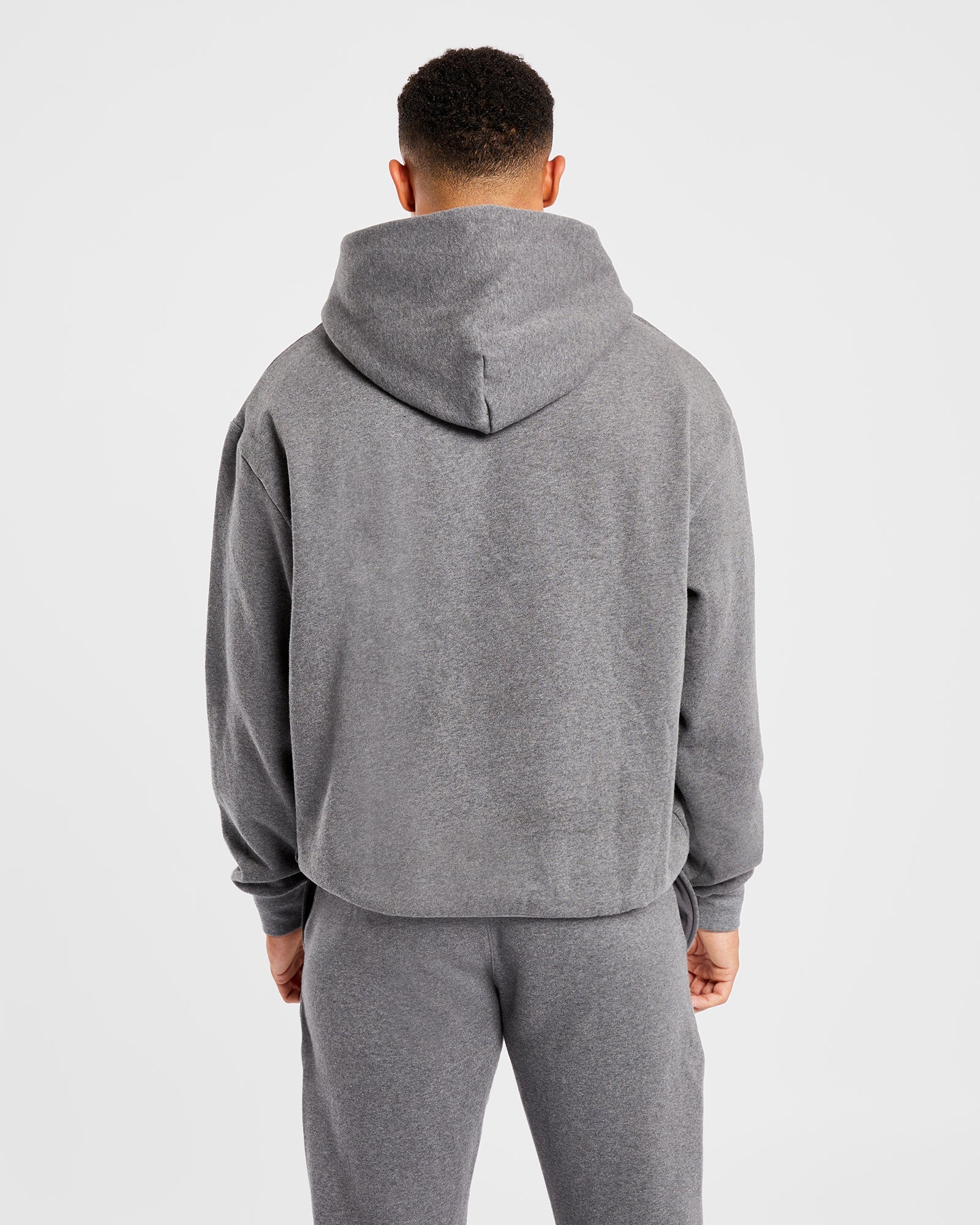 Essential Oversized Hoodie - Charcoal Marl