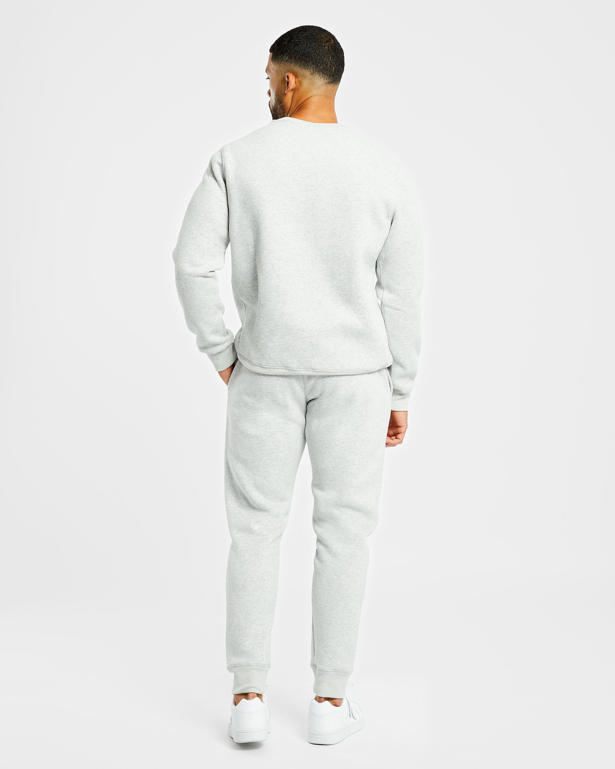 Essential-Pullover – Grau meliert