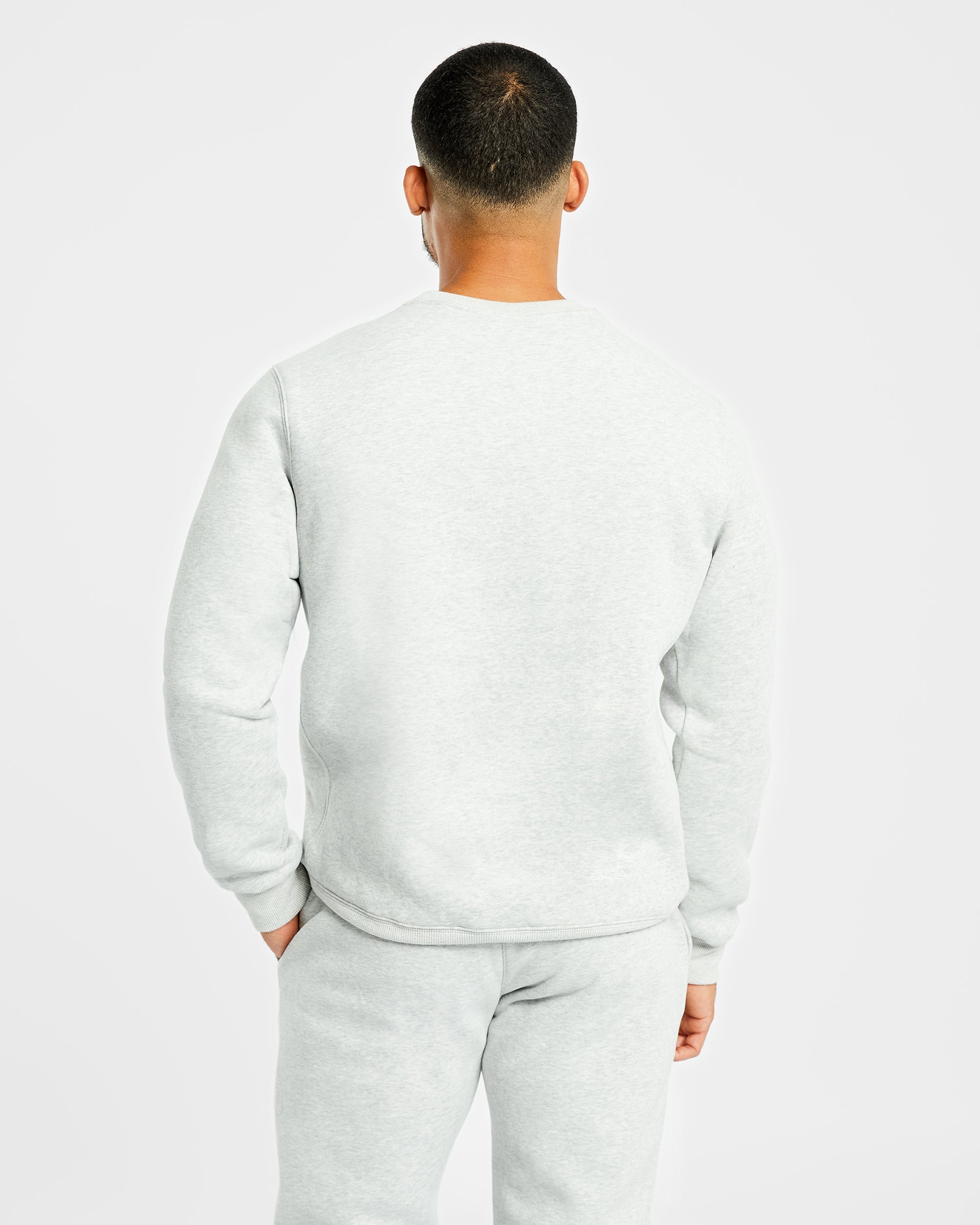 Essential-Pullover – Grau meliert