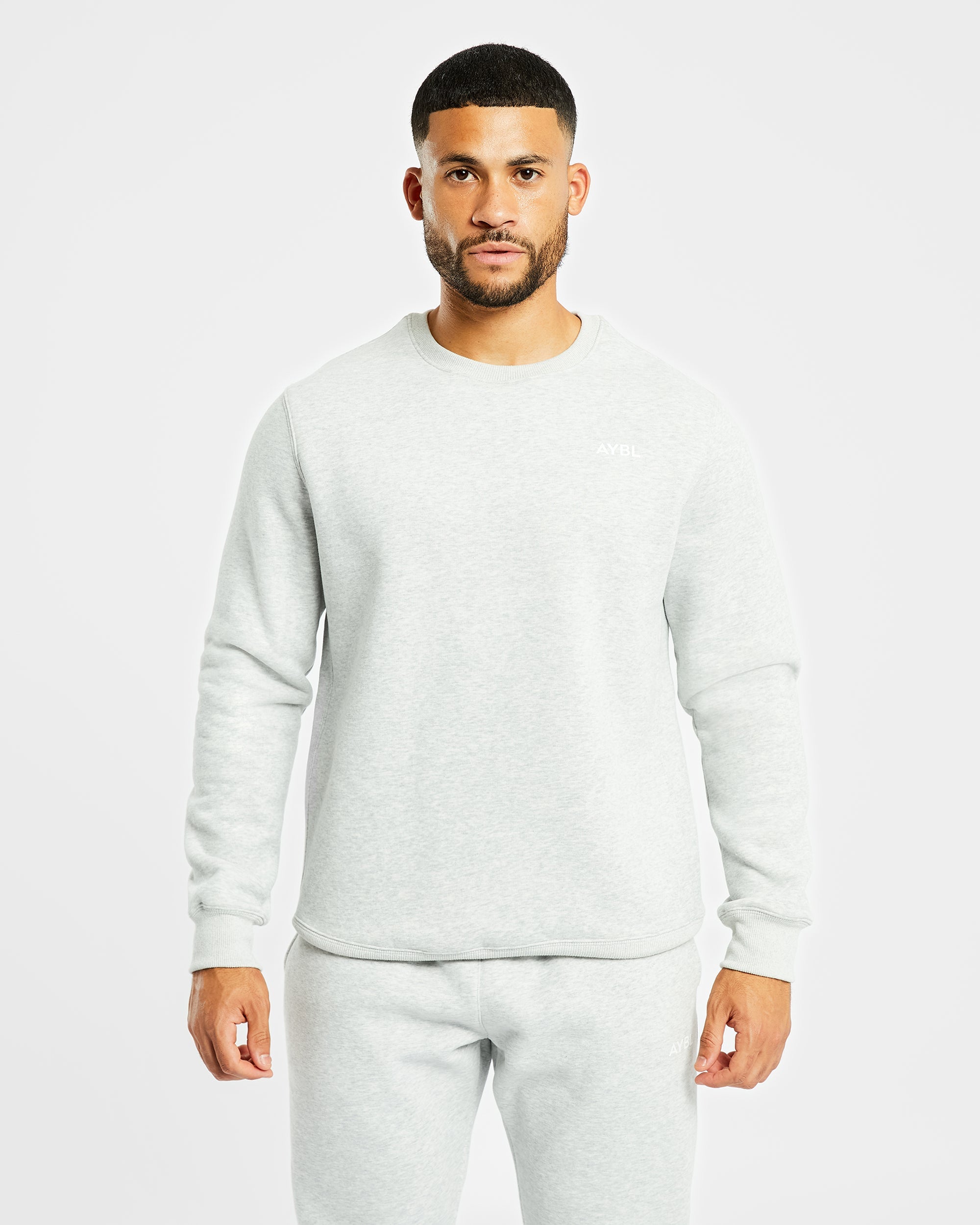 Essential-Pullover – Grau meliert