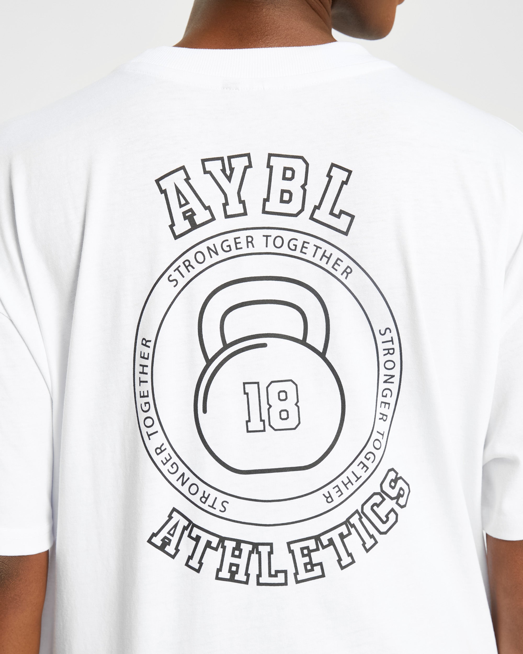 Athletics Kettlebell Oversized T Shirt - White