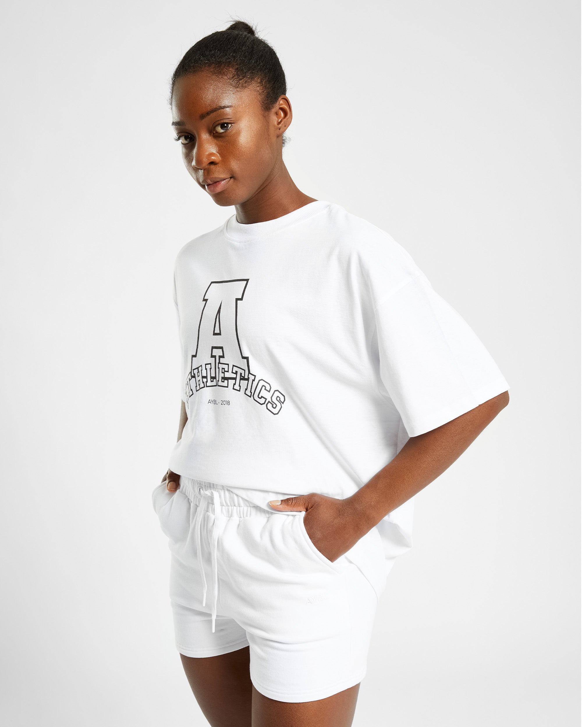 Athletics Varsity Oversized T Shirt - White