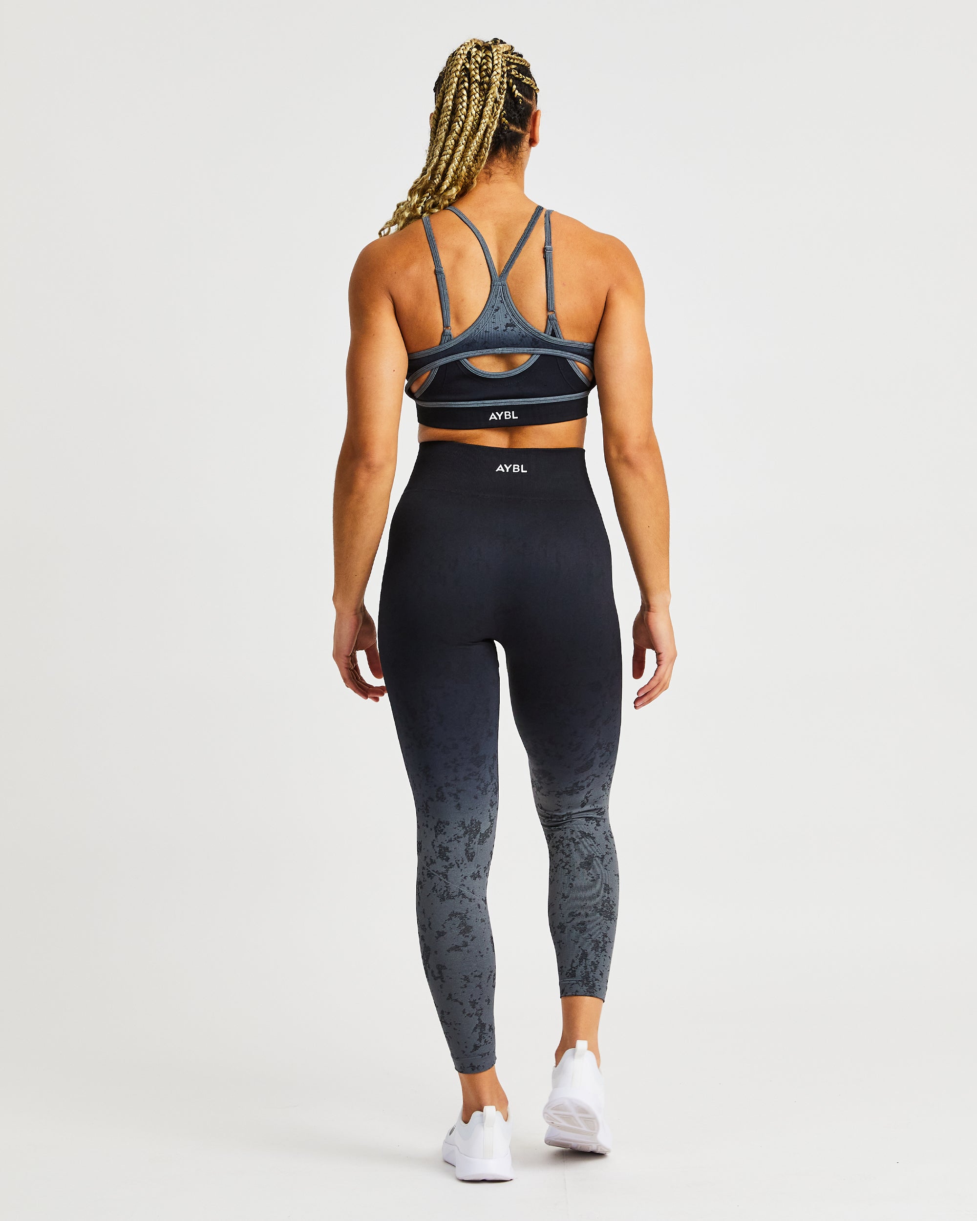 Soutien-gorge de sport évasé sans coutures - Noir