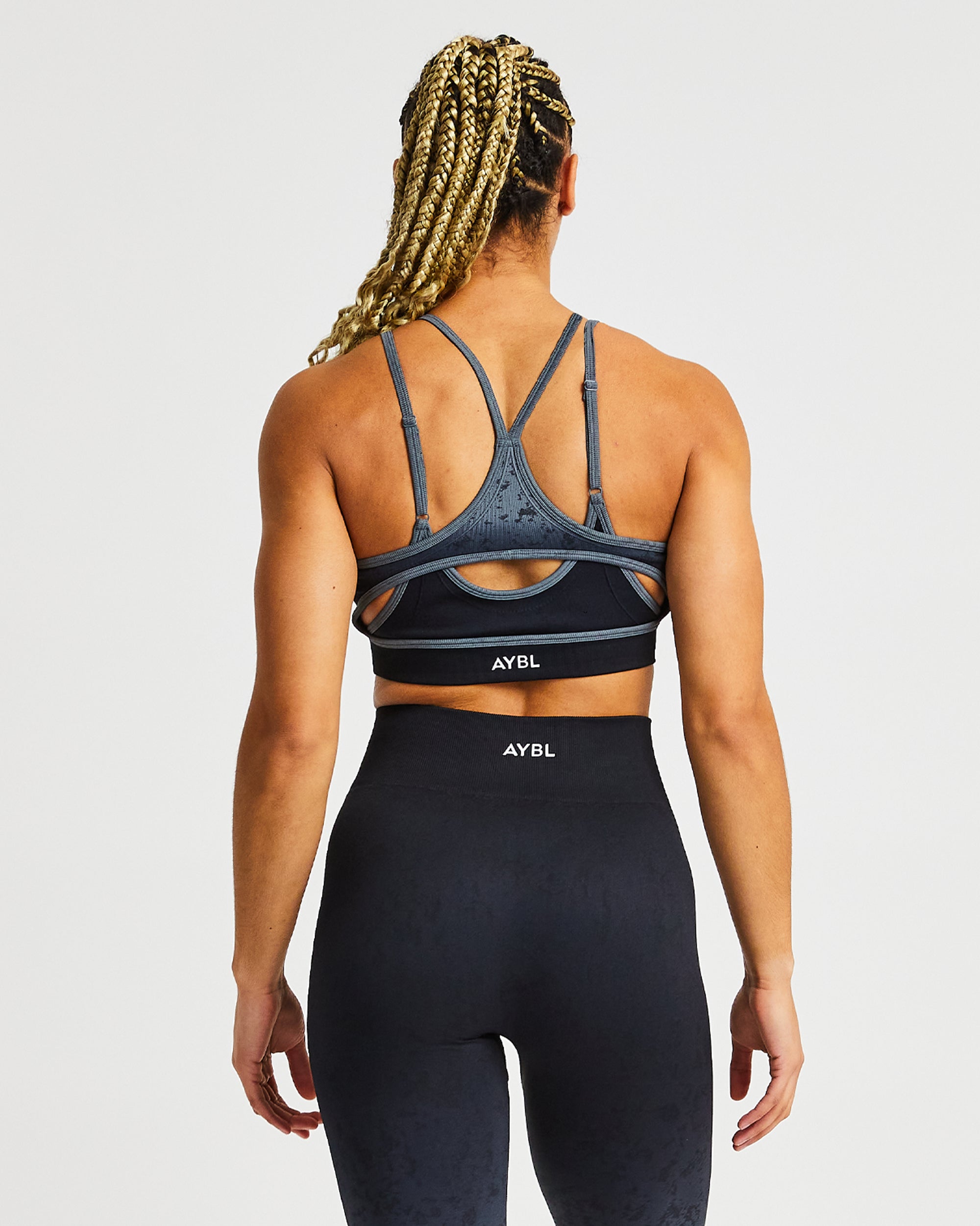 Soutien-gorge de sport évasé sans coutures - Noir