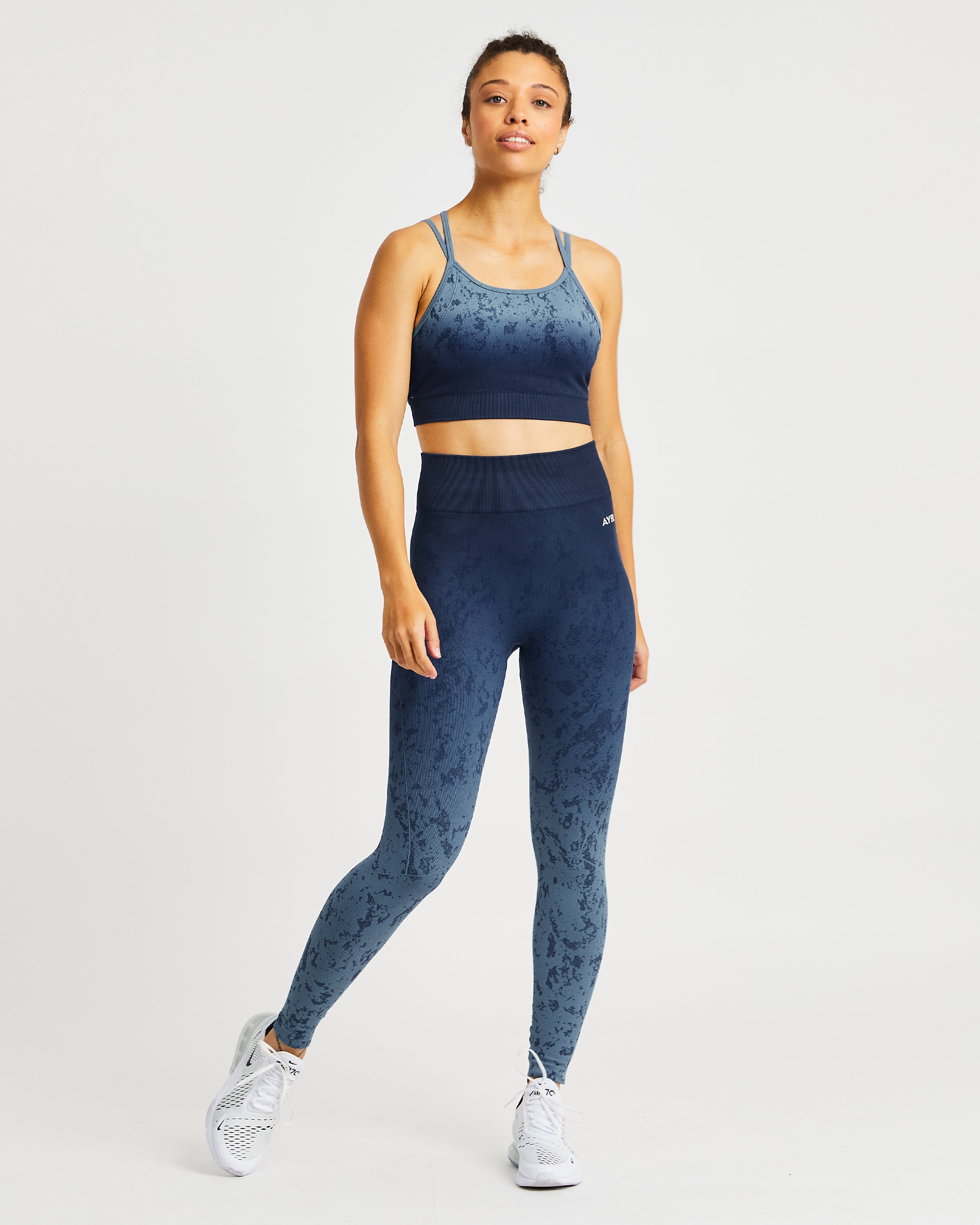 Flare nahtloser Sport-BH – Blau