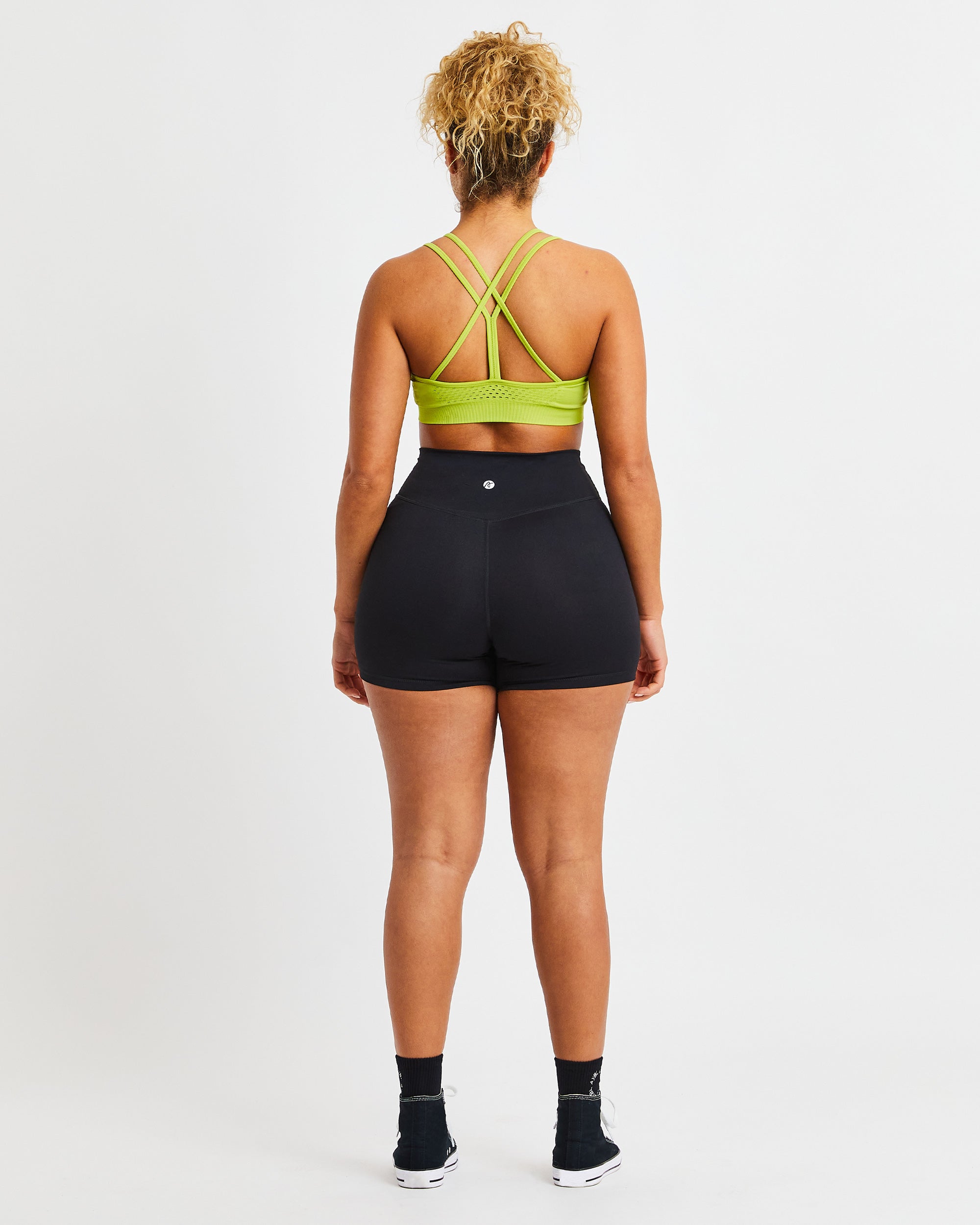 Essential Seamless Strappy Sports Bra - Lime Green