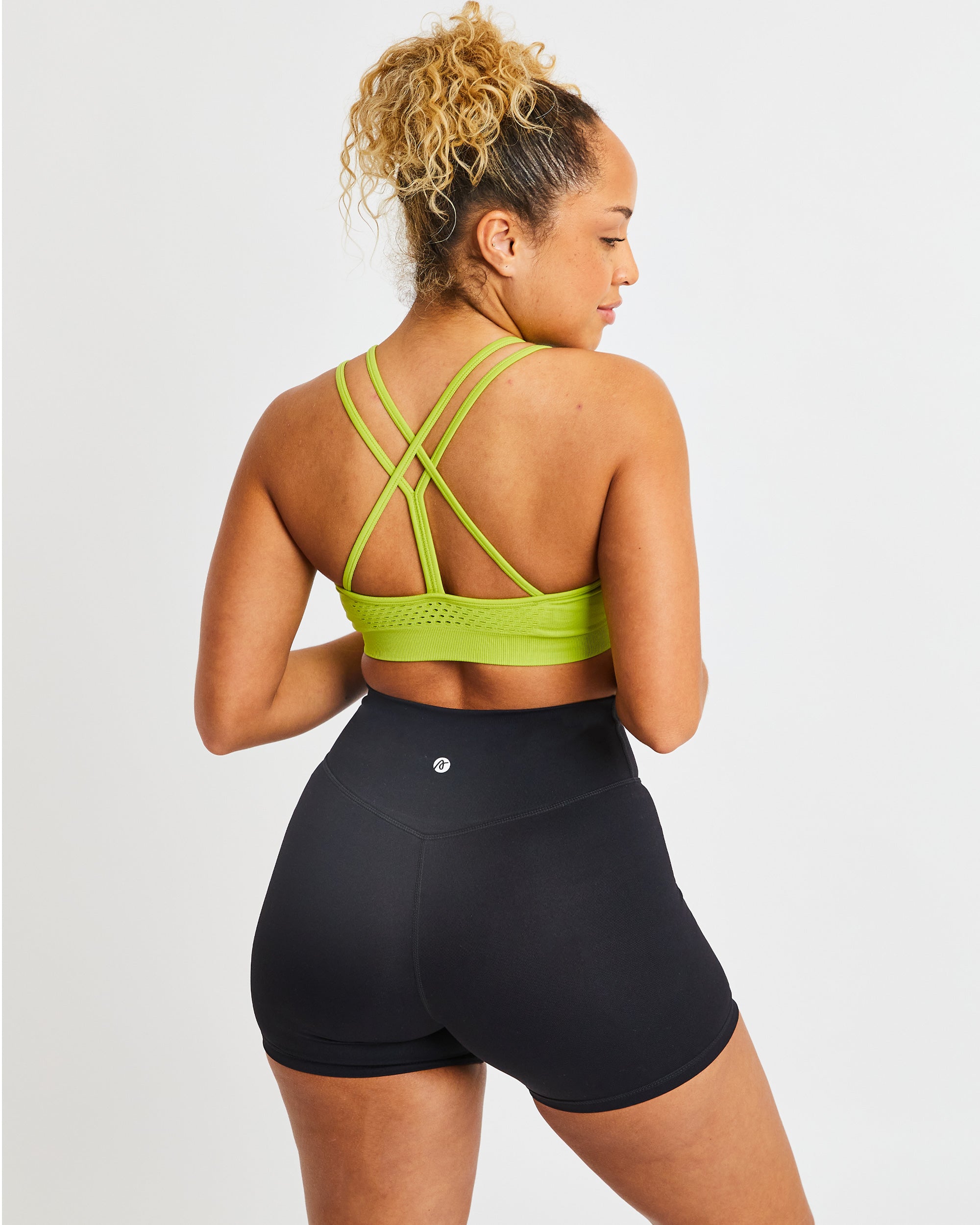 Soutien-gorge de sport à bretelles sans couture Essential - Vert lime