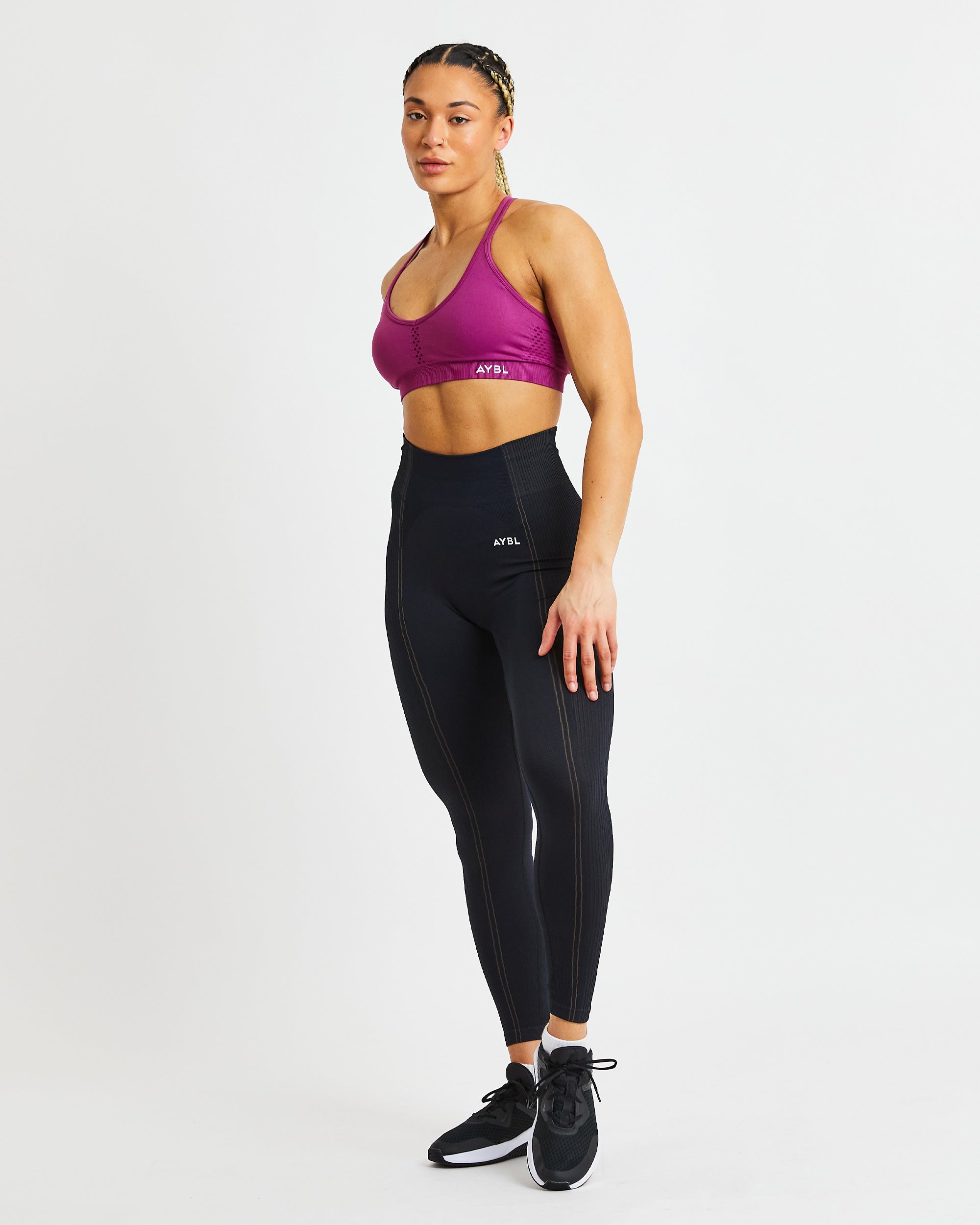 Soutien-gorge de sport à bretelles sans couture Essential - Magenta