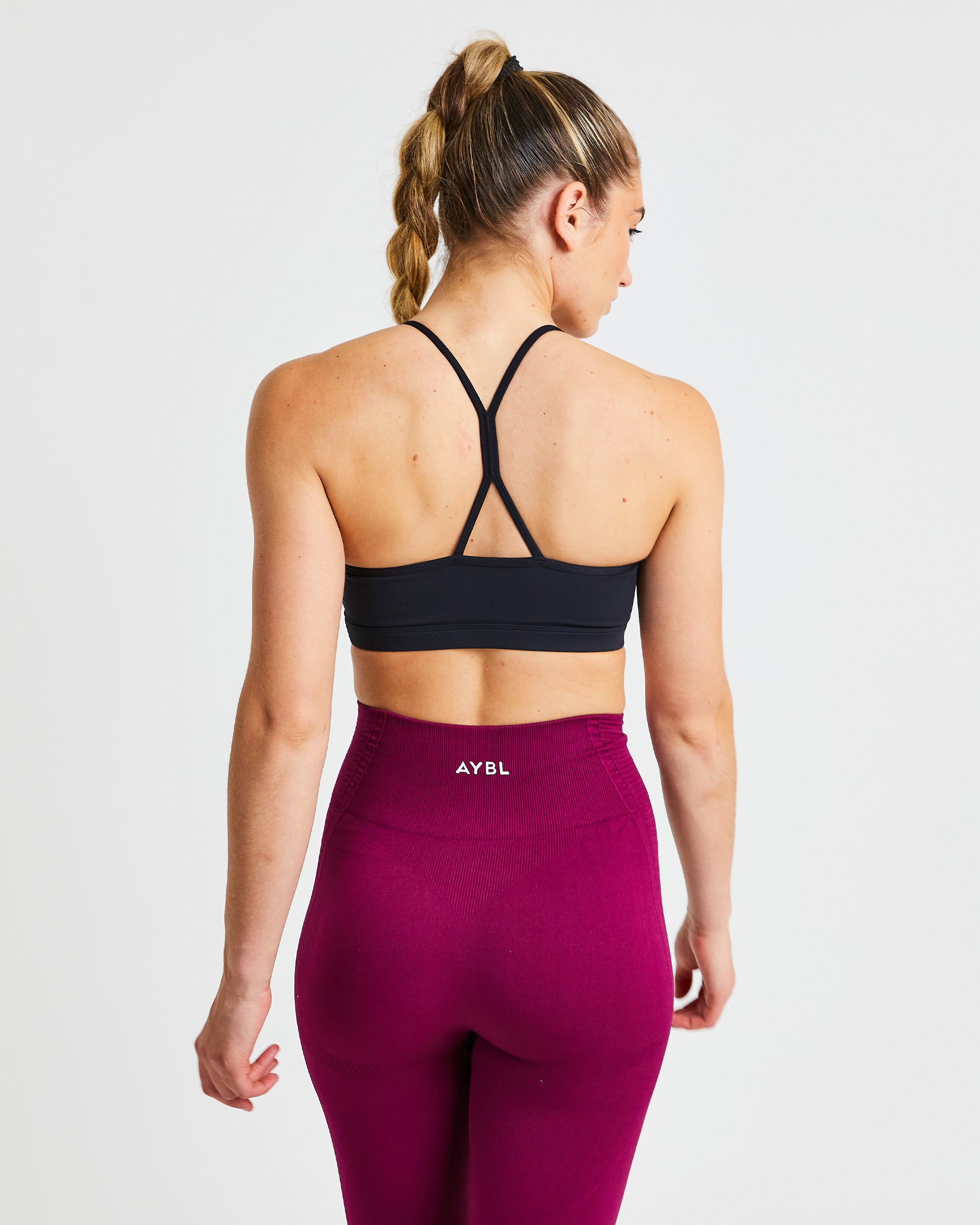 Essential Ruched Sports Bra - Black