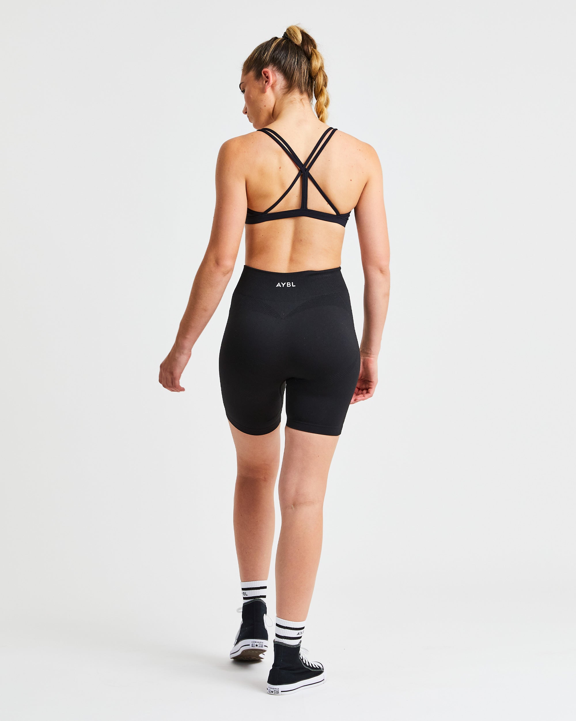 Essential Strappy Sports Bra - Black