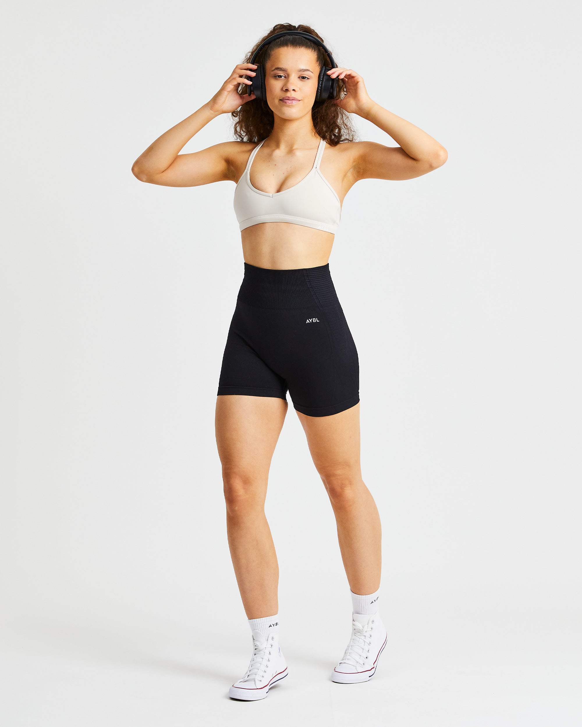 Essential Strappy Sports Bra - Beige