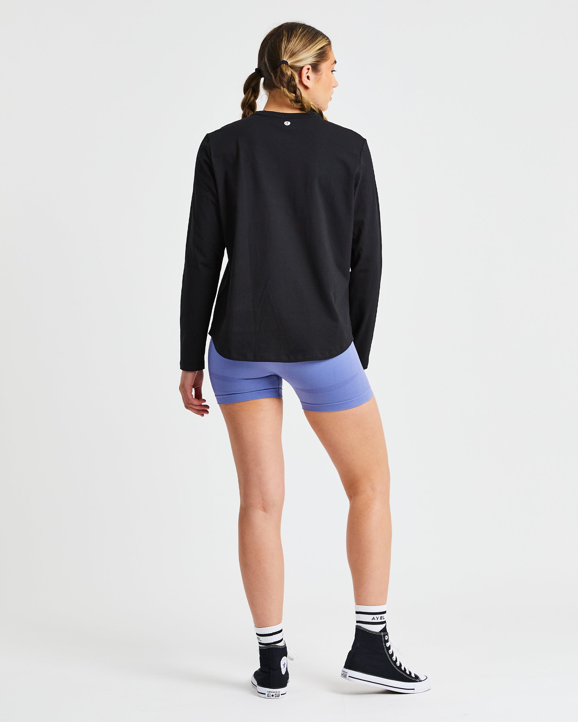 Everyday Relaxed Long Sleeve T Shirt - Black