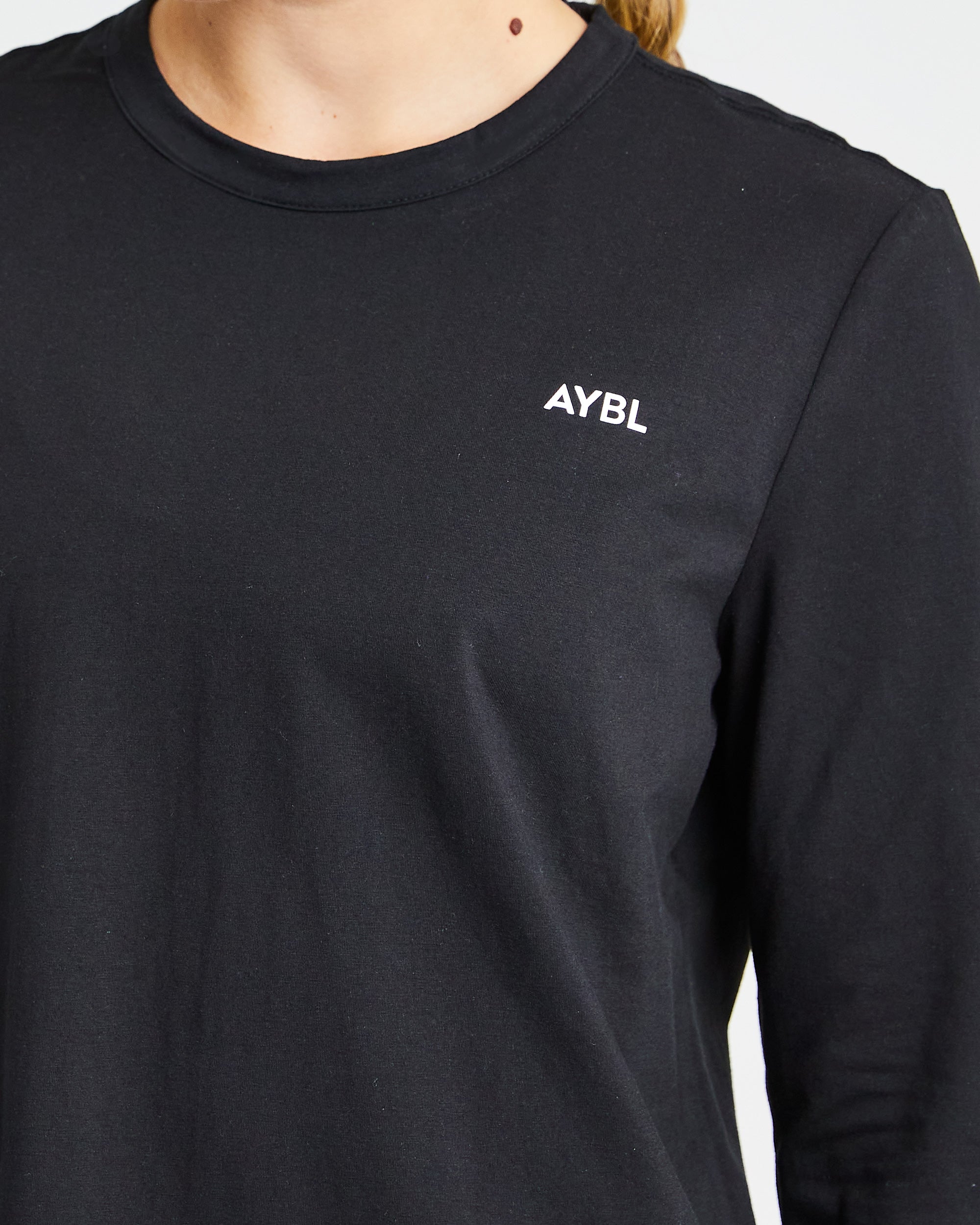 Everyday Relaxed Long Sleeve T Shirt - Black