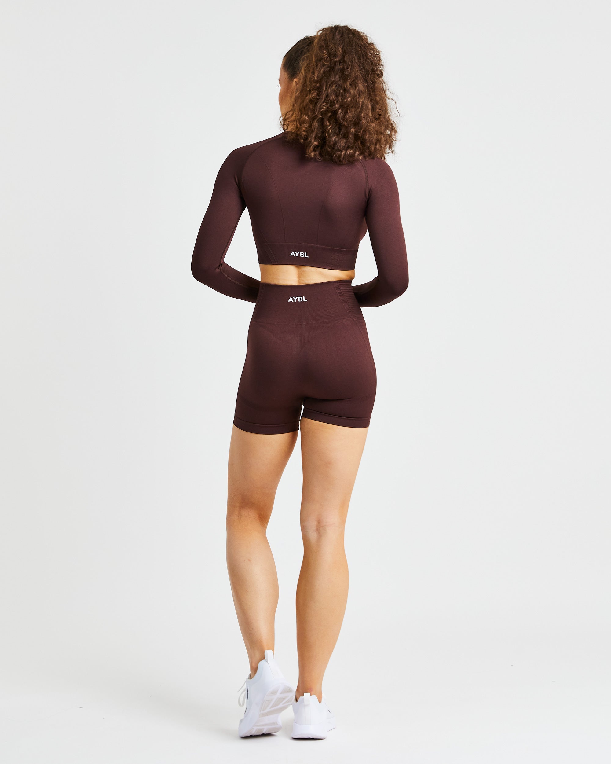 Short sans couture Balance V2 - Marron chocolat