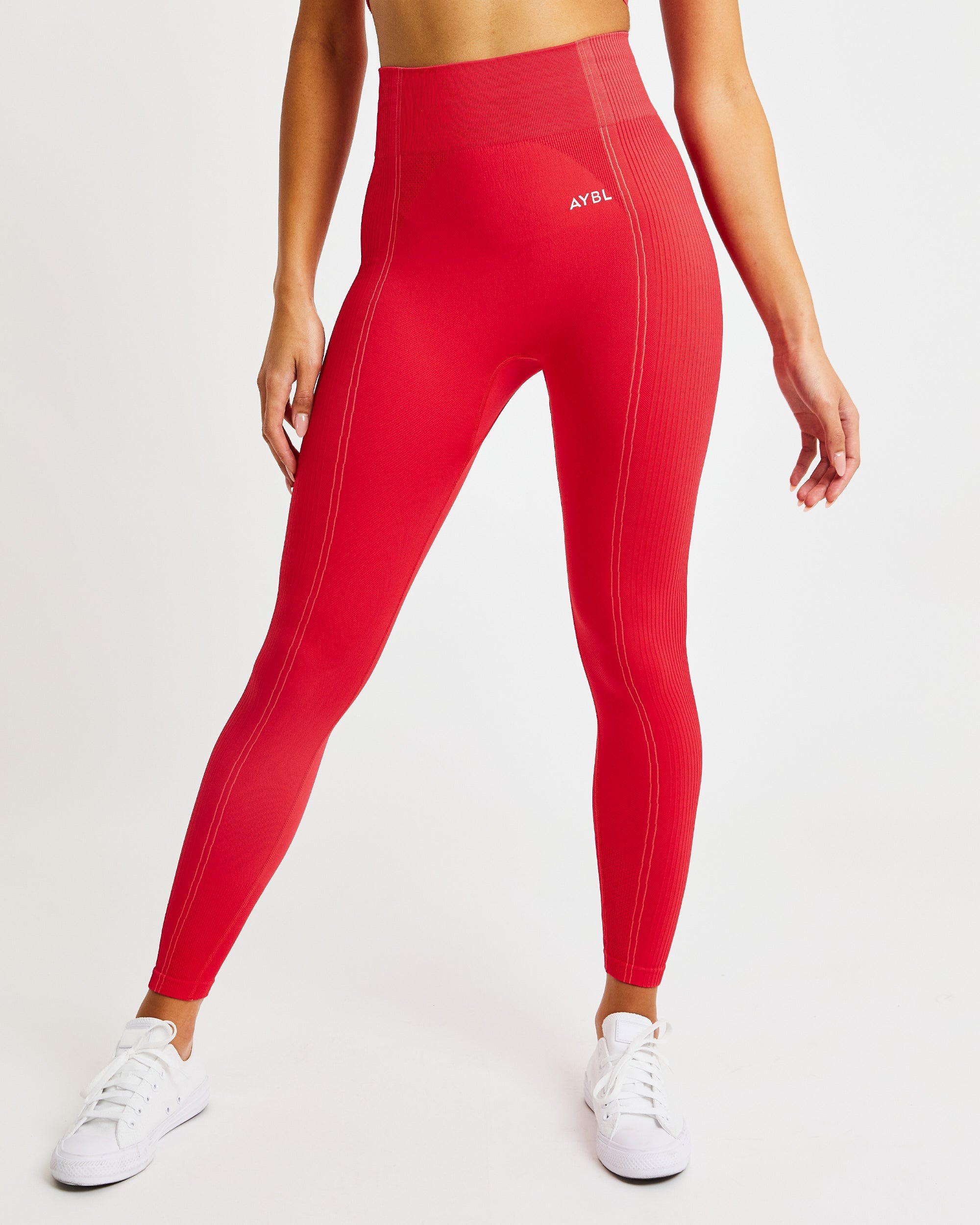 Nahtlose Reflex-Leggings – Rot