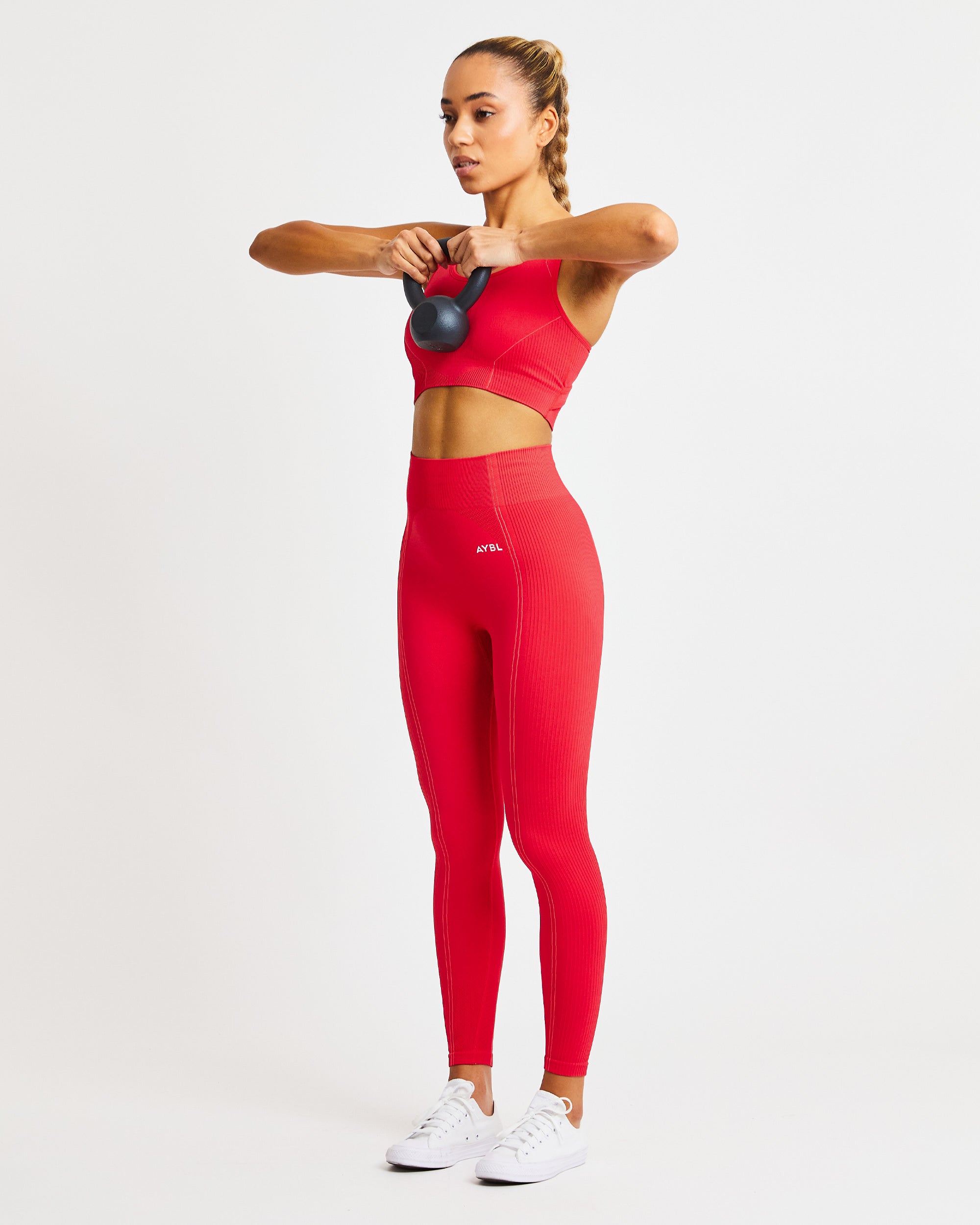 Nahtlose Reflex-Leggings – Rot