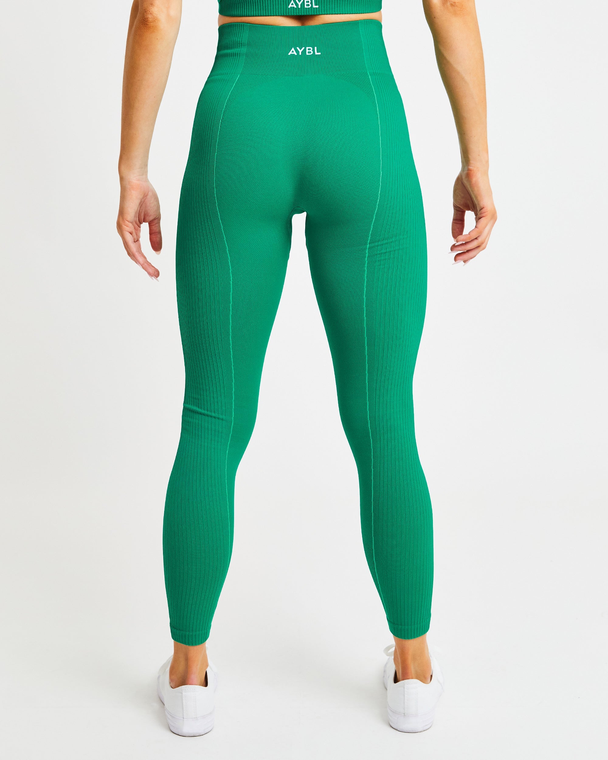 Nahtlose Reflex-Leggings – Smaragdgrün