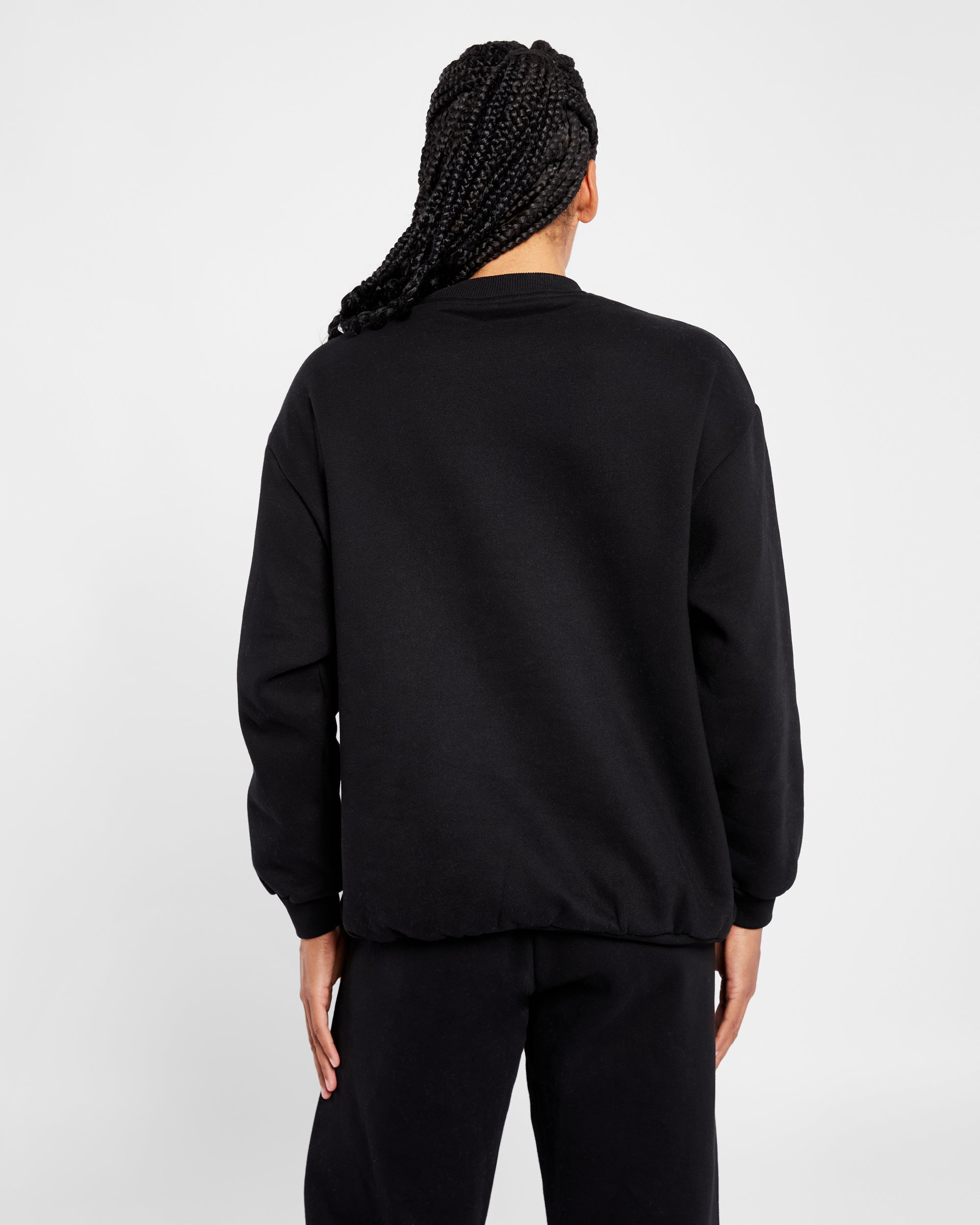 Varsity Oversized Sweatshirt - Black