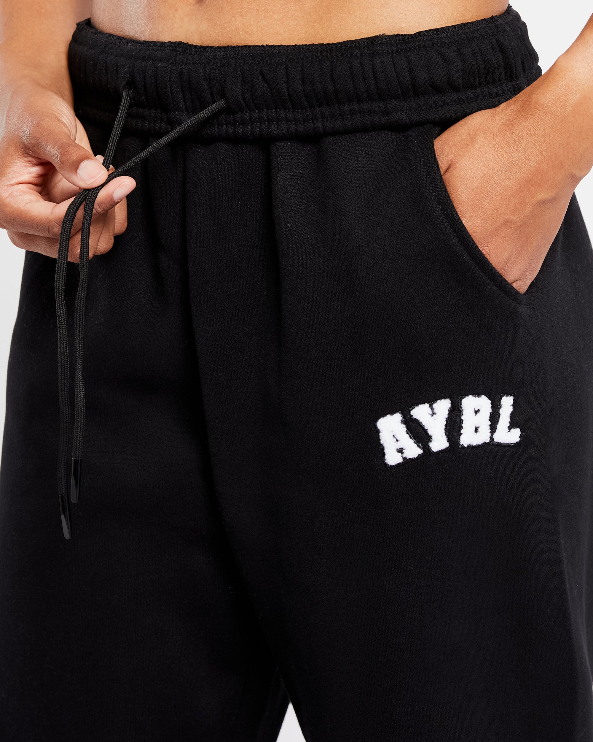 Varsity Oversized Joggers - Black